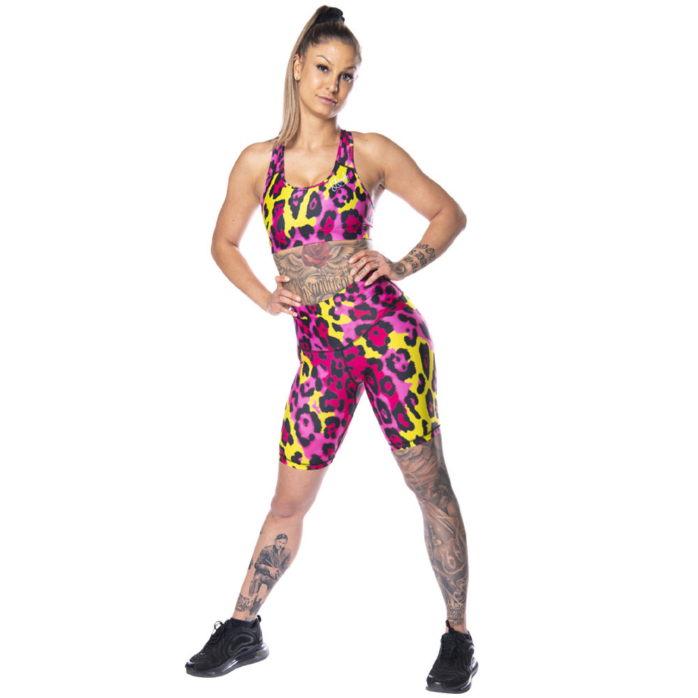 Anarchy Apparel Leggings Shorts, Vergara, pink-yellow, S