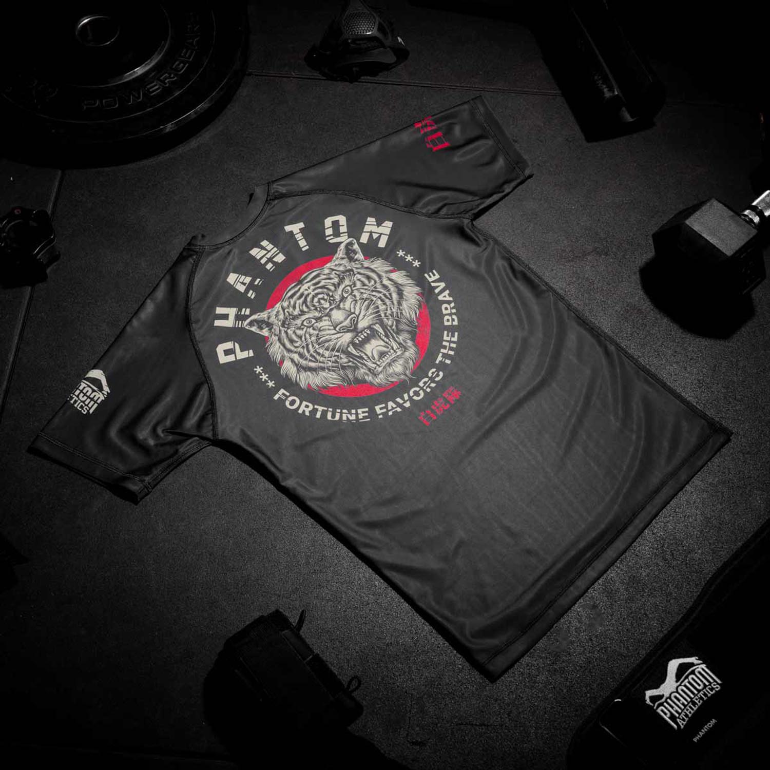 Phantom Athletics Rashguard, S/S, Evo Tiger Unit, black, XXL
