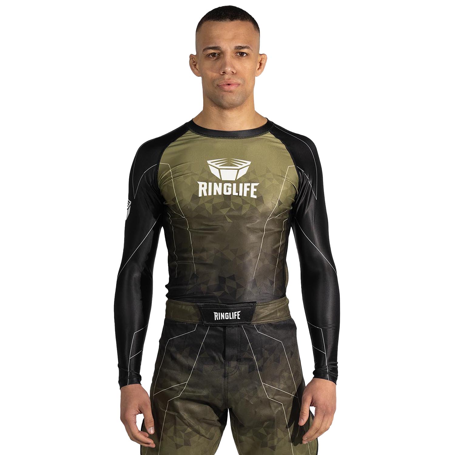 RINGLIFE Rashguard, L/S - Transition schwarz-grün L
