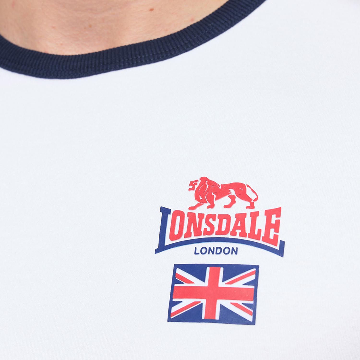 Lonsdale T-Shirt, Cashendun, white-navy-red, S