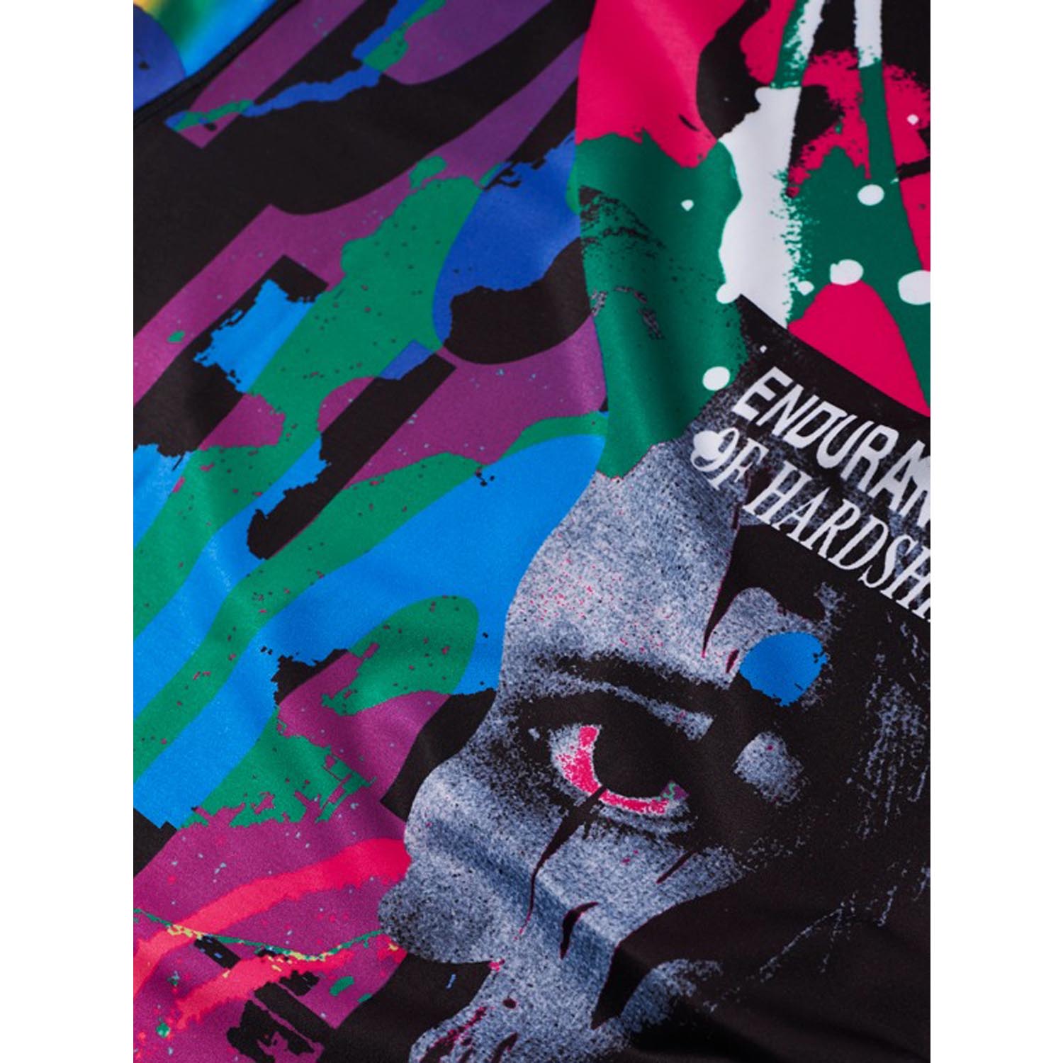 MANTO Rashguard, S/S, Rave, black-pink, XXL