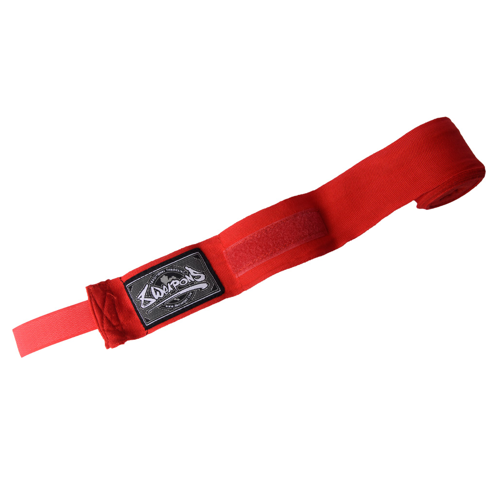 8 WEAPONS Hand Wraps, semi-elastic, 5 m, red