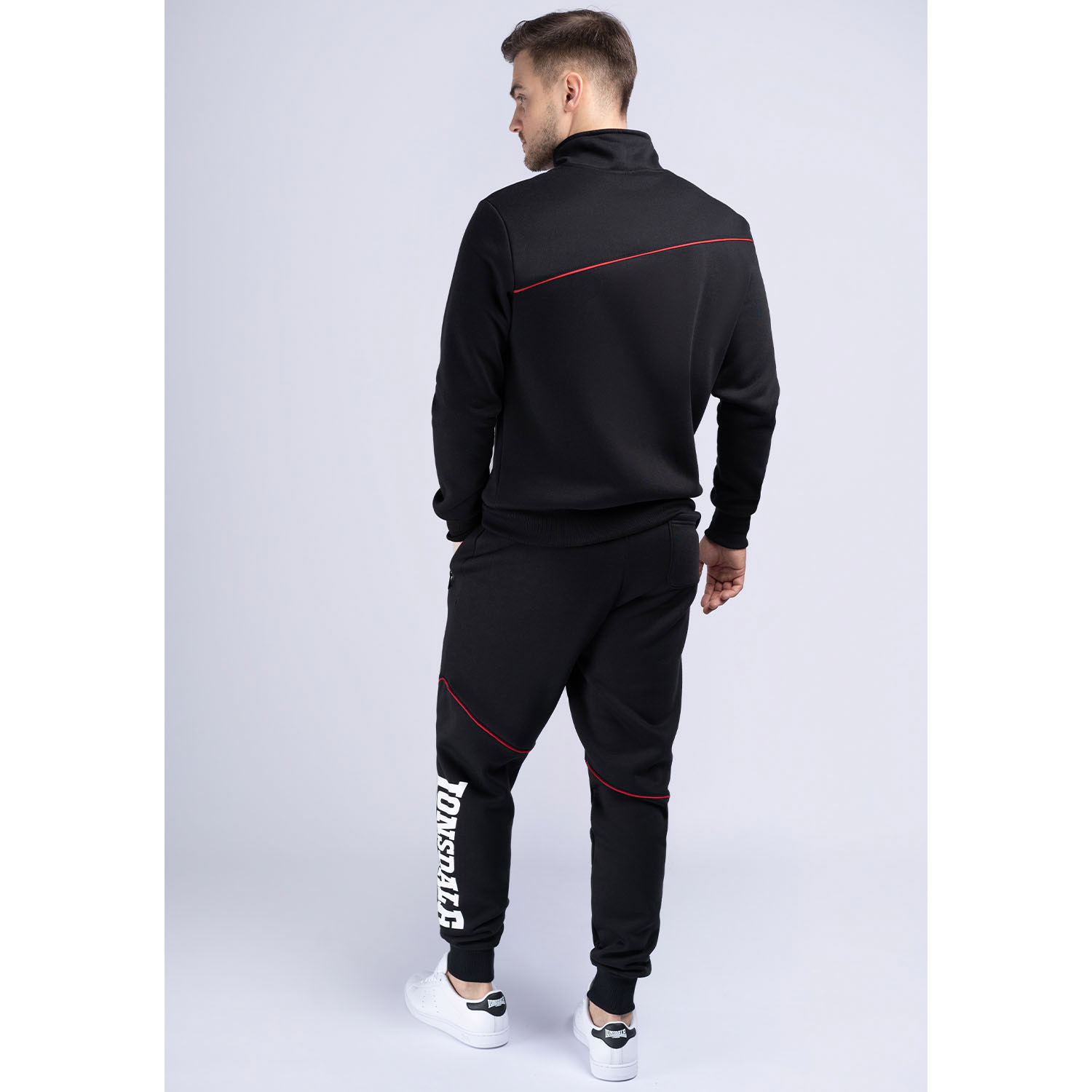 Lonsdale Trainingsanzug, Geddington, schwarz, XL