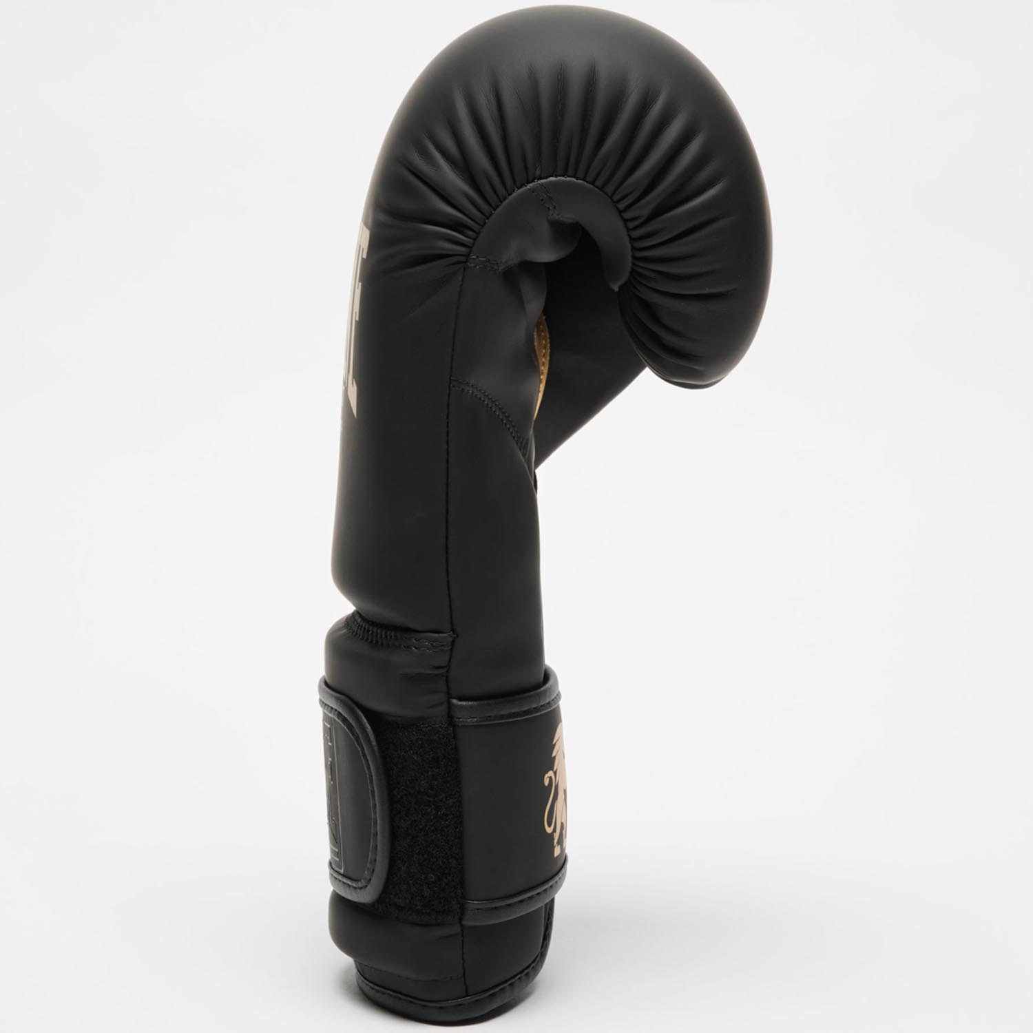 LEONE Boxing Gloves, Black & Gold, GN059D, black, 10 Oz