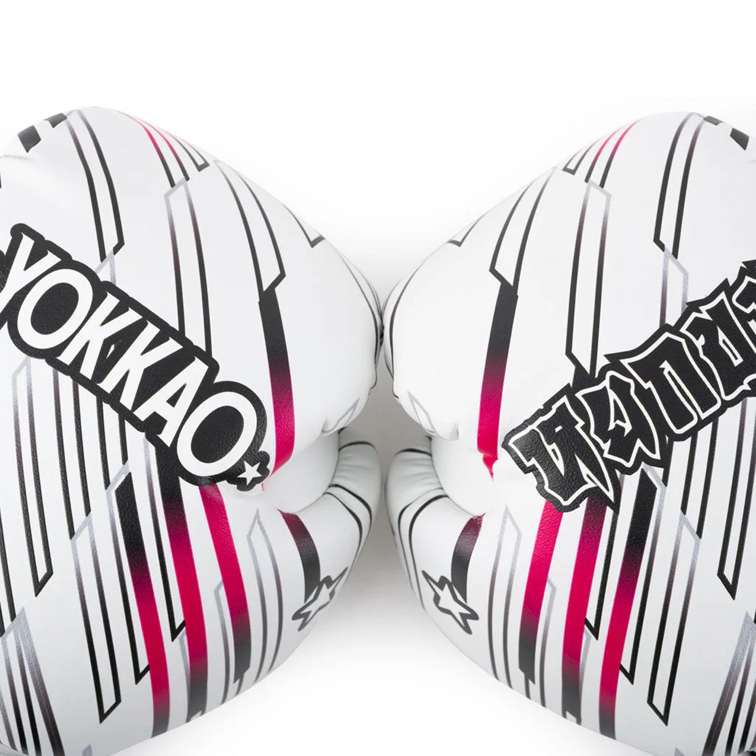 YOKKAO Boxing Gloves, Powers, white, 16 Oz
