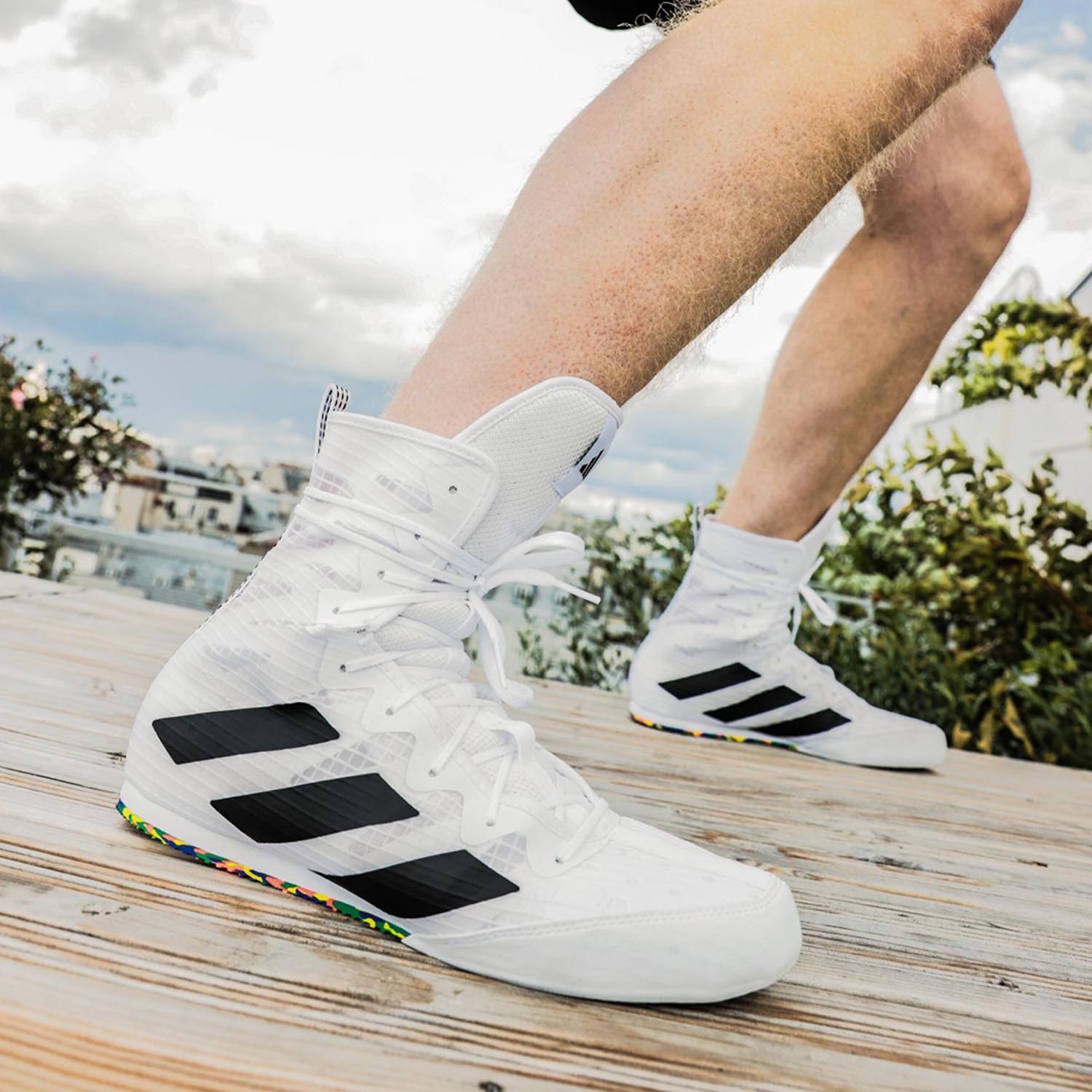 adidas Boxing Shoes, Box Hog 4, white-black, 40 ⅔ (UK 7)