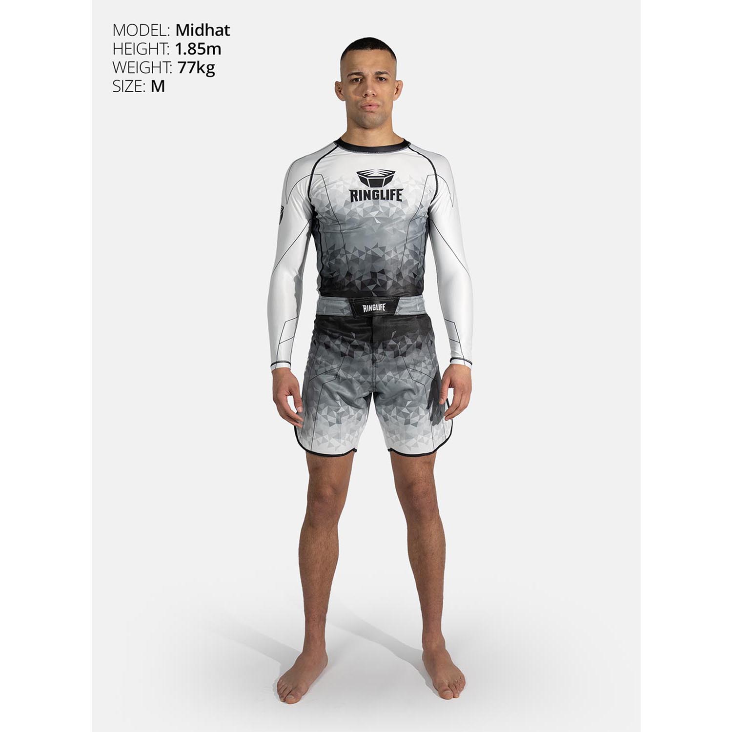 RINGLIFE Rashguard, L/S - Transition schwarz-weiss XL