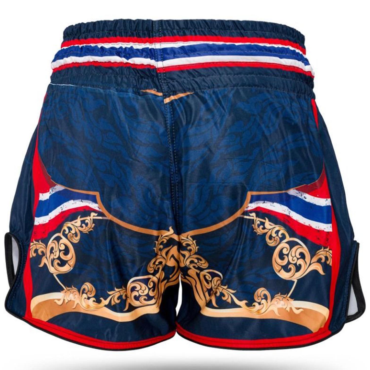 Booster Muay Thai Shorts, Country, blau-rot-gold, S
