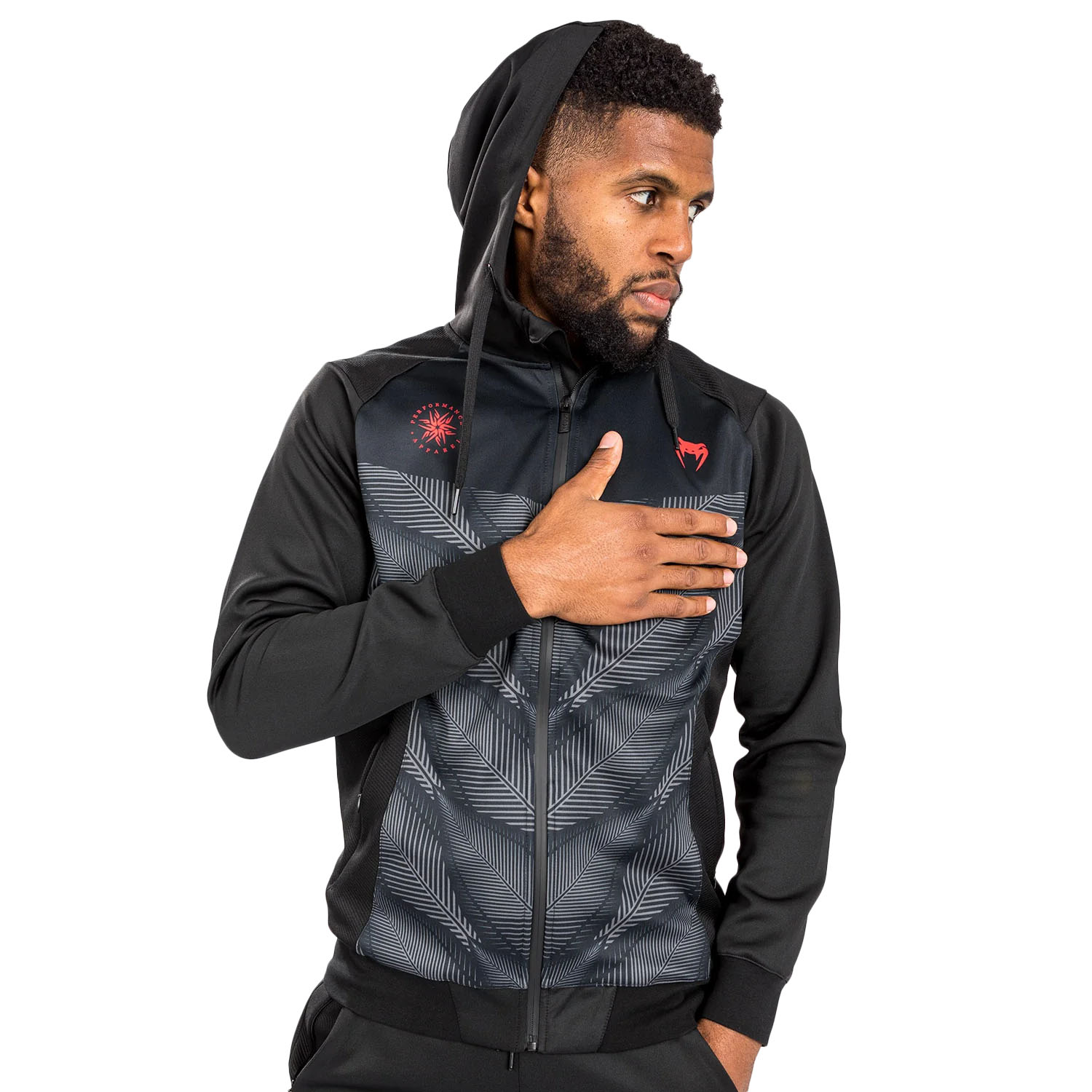VENUM Zip Hoody, Phantom, schwarz, XXL