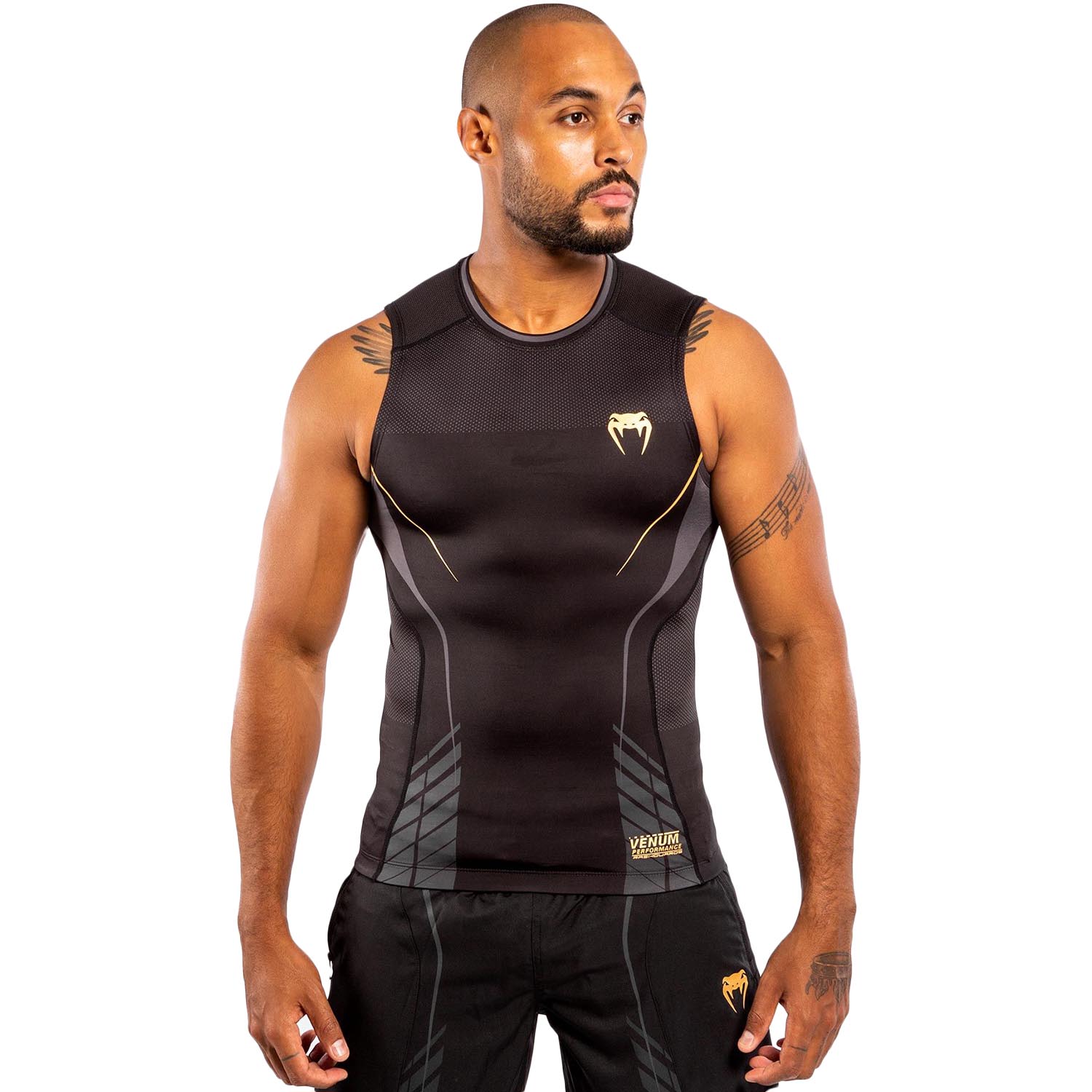 VENUM Rashguard, Sleeveless, Athletics, schwarz-gold, XXL