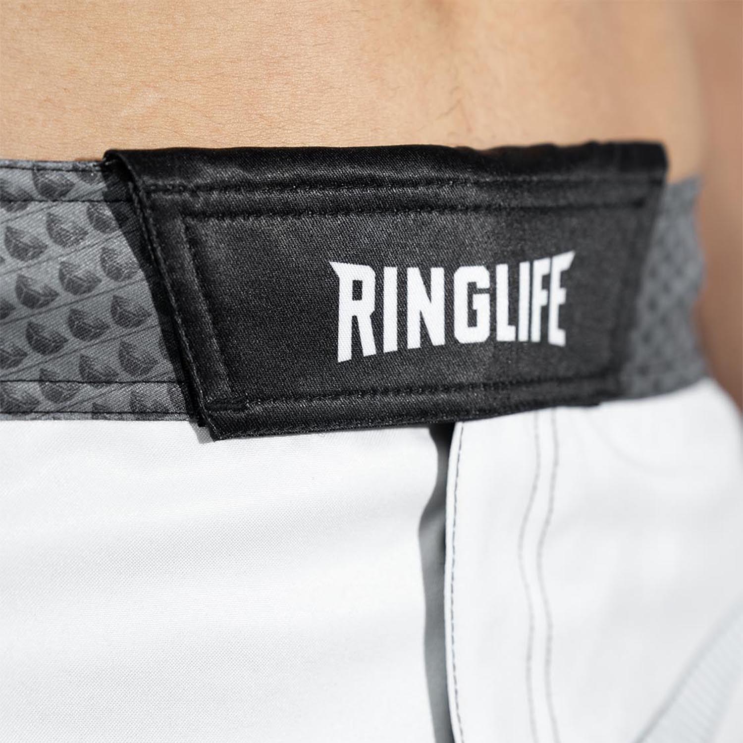 RINGLIFE MMA Shorts - Octaring 2.0 weiss-schwarz XS