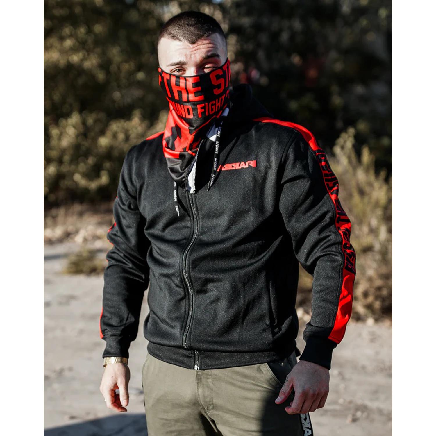 ASKARI Zip Hoody, Monstro, black-red, M