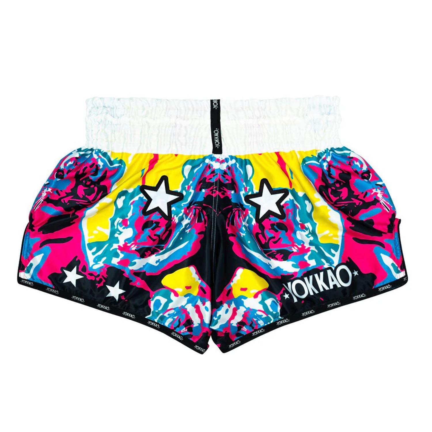 YOKKAO Muay Thai Shorts, Tiger Family, white-pink, XXL