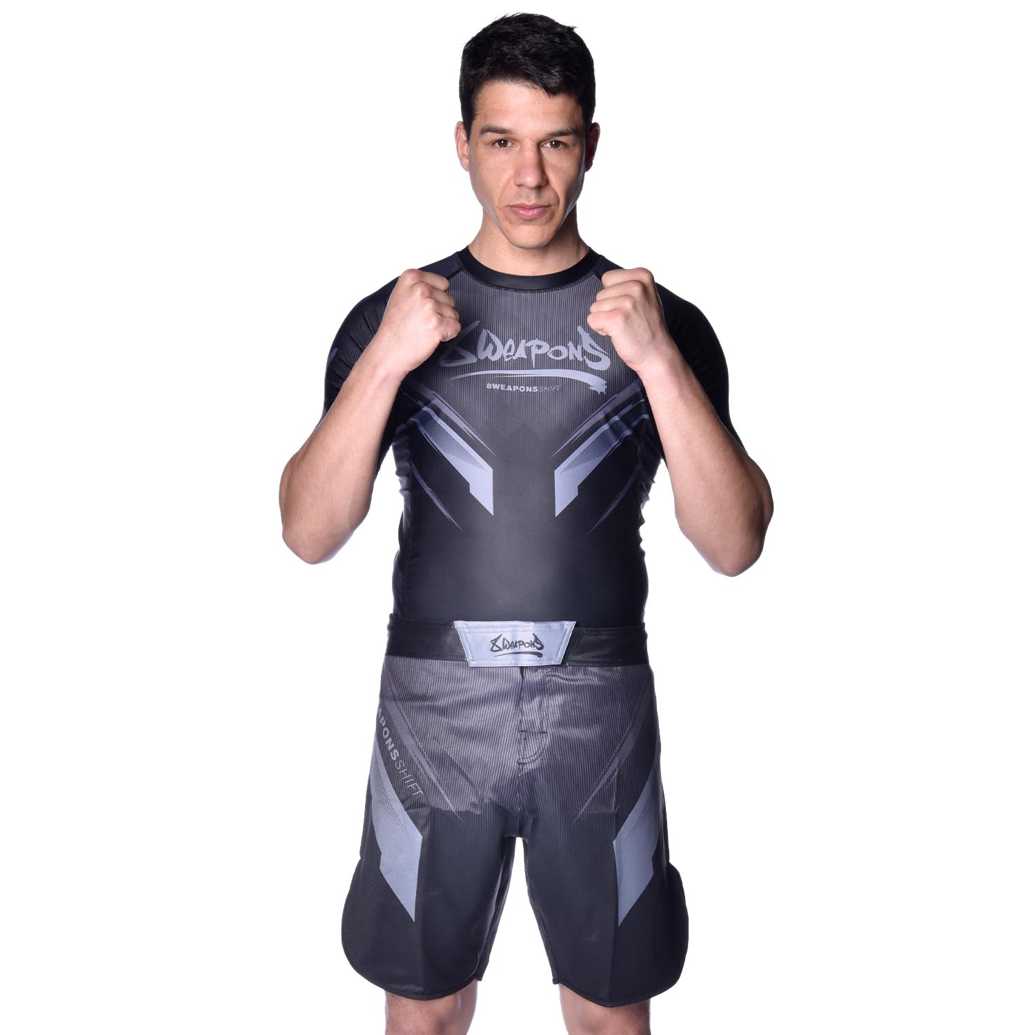 8 WEAPONS Fight Shorts, Shift, black-black, XXL