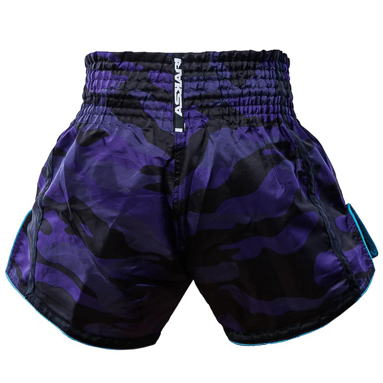 ASKARI Muay Thai Shorts, Purple Haze, purple-black, XXL