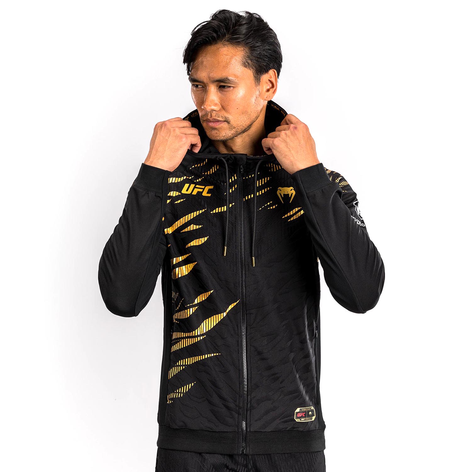 VENUM Zip Hoody, UFC Fusion Authentic Fight Night Champion, black-gold