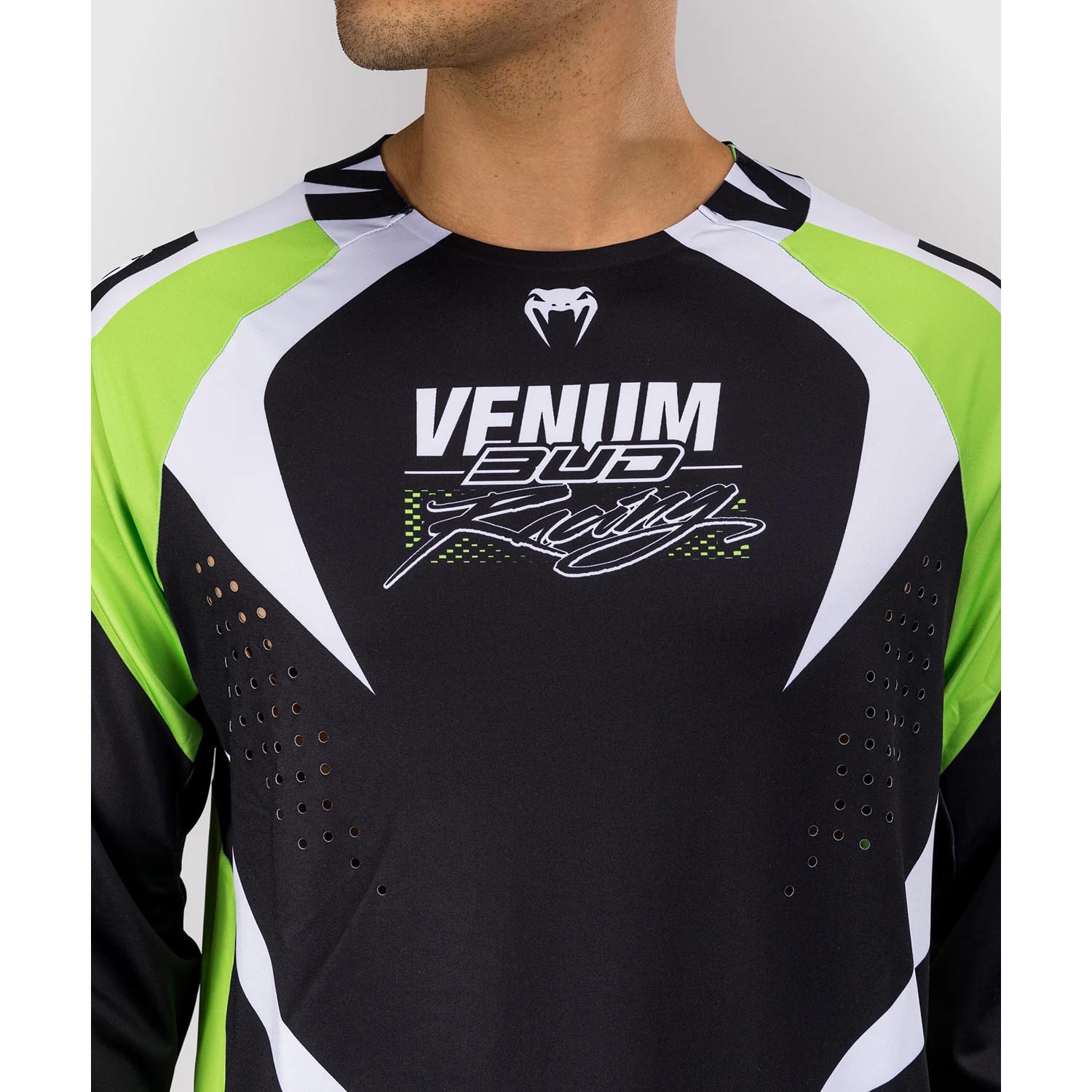 VENUM Dry Tech Shirt, L/S, Bud Racing, black-white-green, XXL