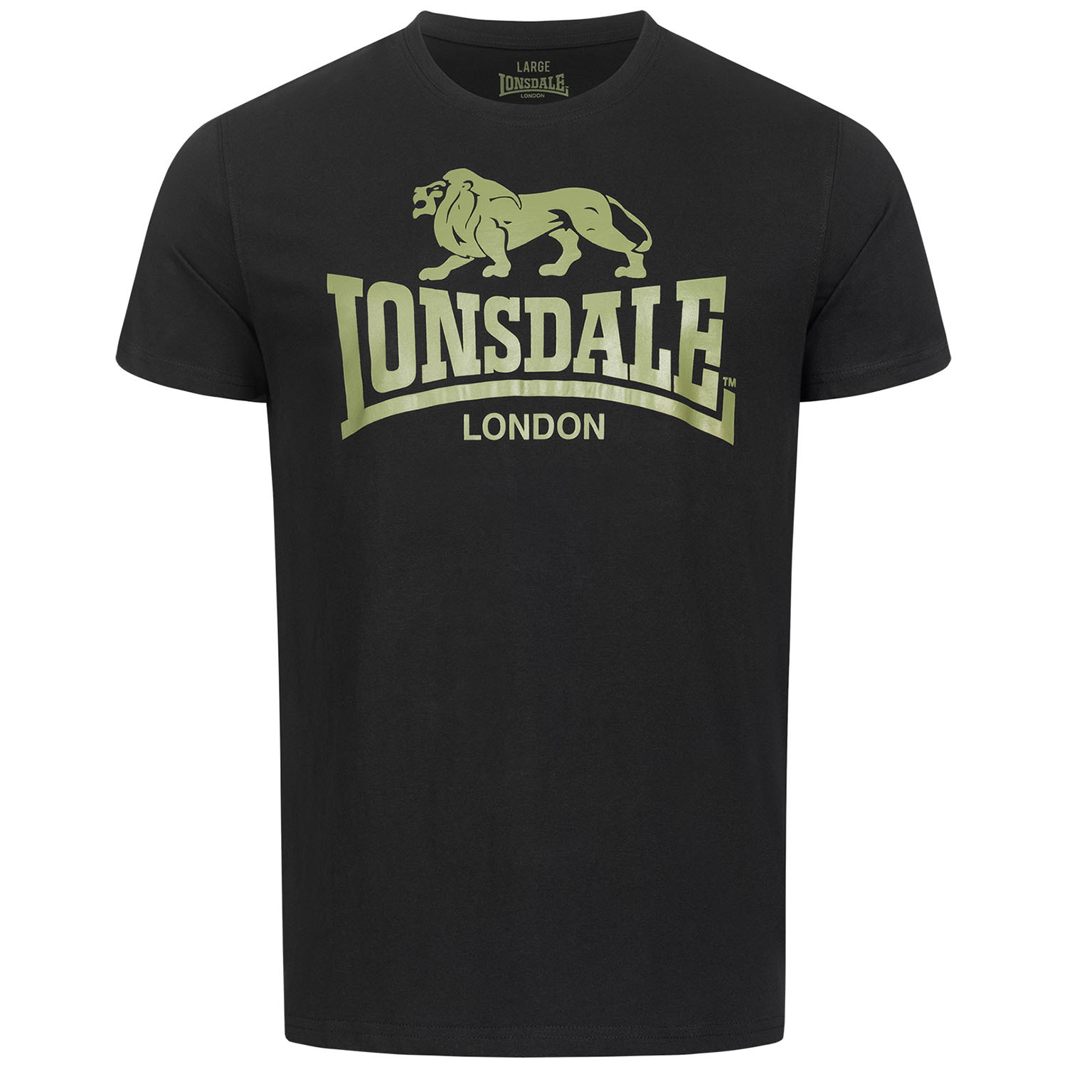 Lonsdale T-Shirt, Logo, black-olive