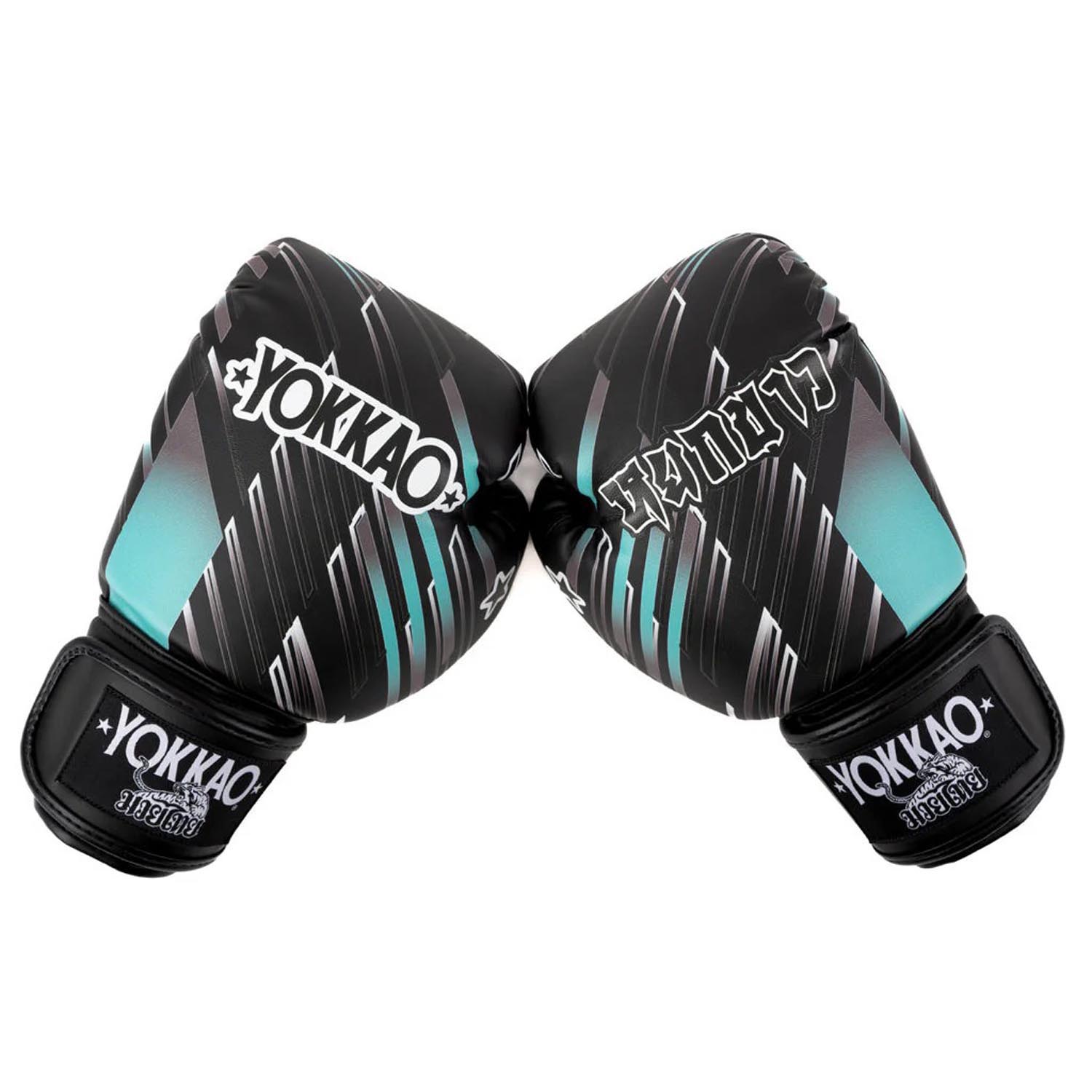 YOKKAO Boxing Gloves, Powers, black, 16 Oz