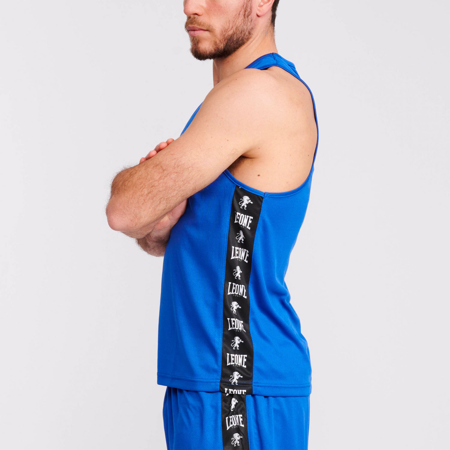 LEONE Boxing Top, Singlet, Ambassador, AB218, blau, L