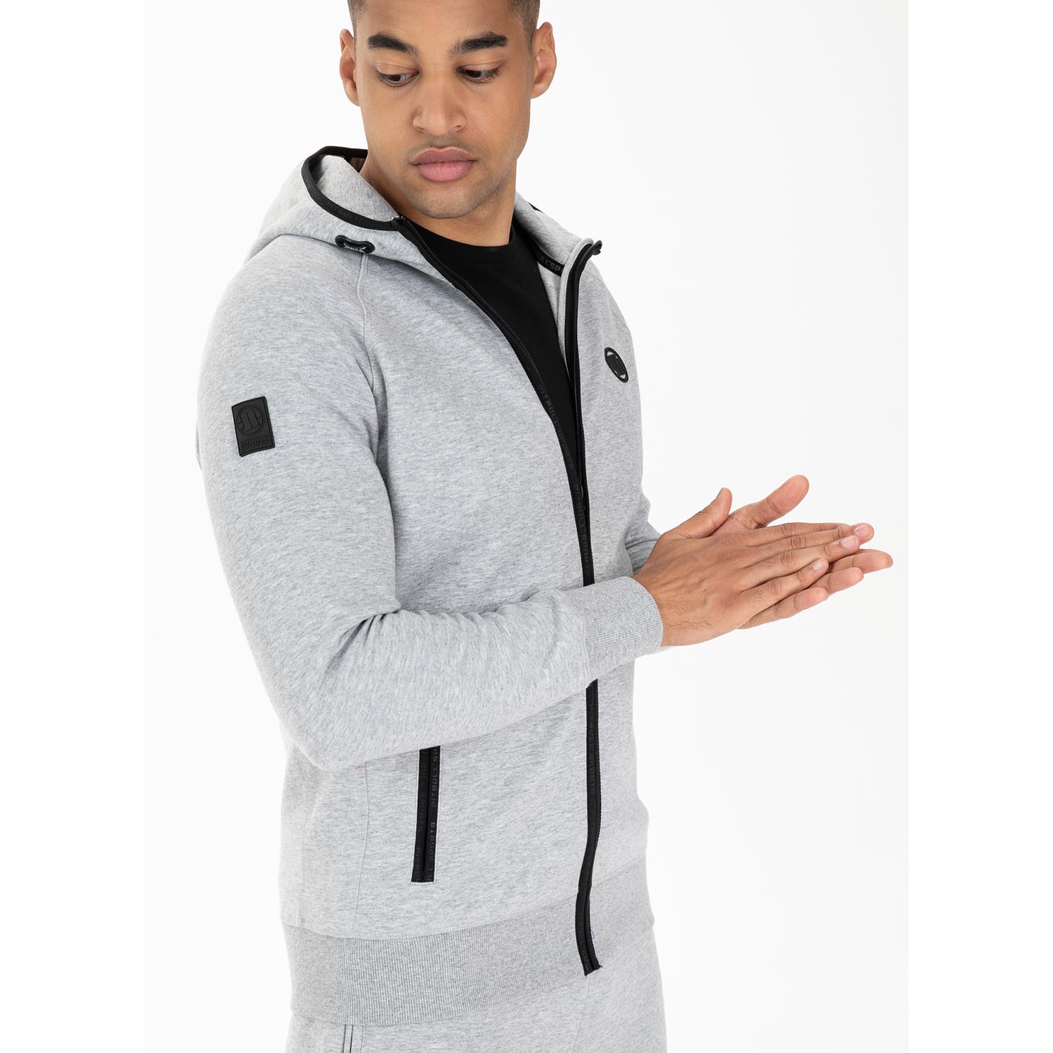 Pit Bull West Coast Zip Hoody, Harris, grau, M