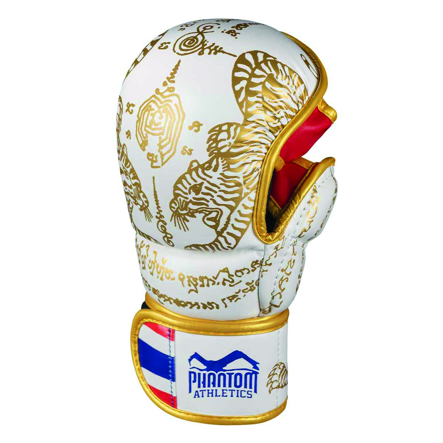 Phantom Athletics MMA Sparring Gloves, Muay Thai, white-gold, S/M