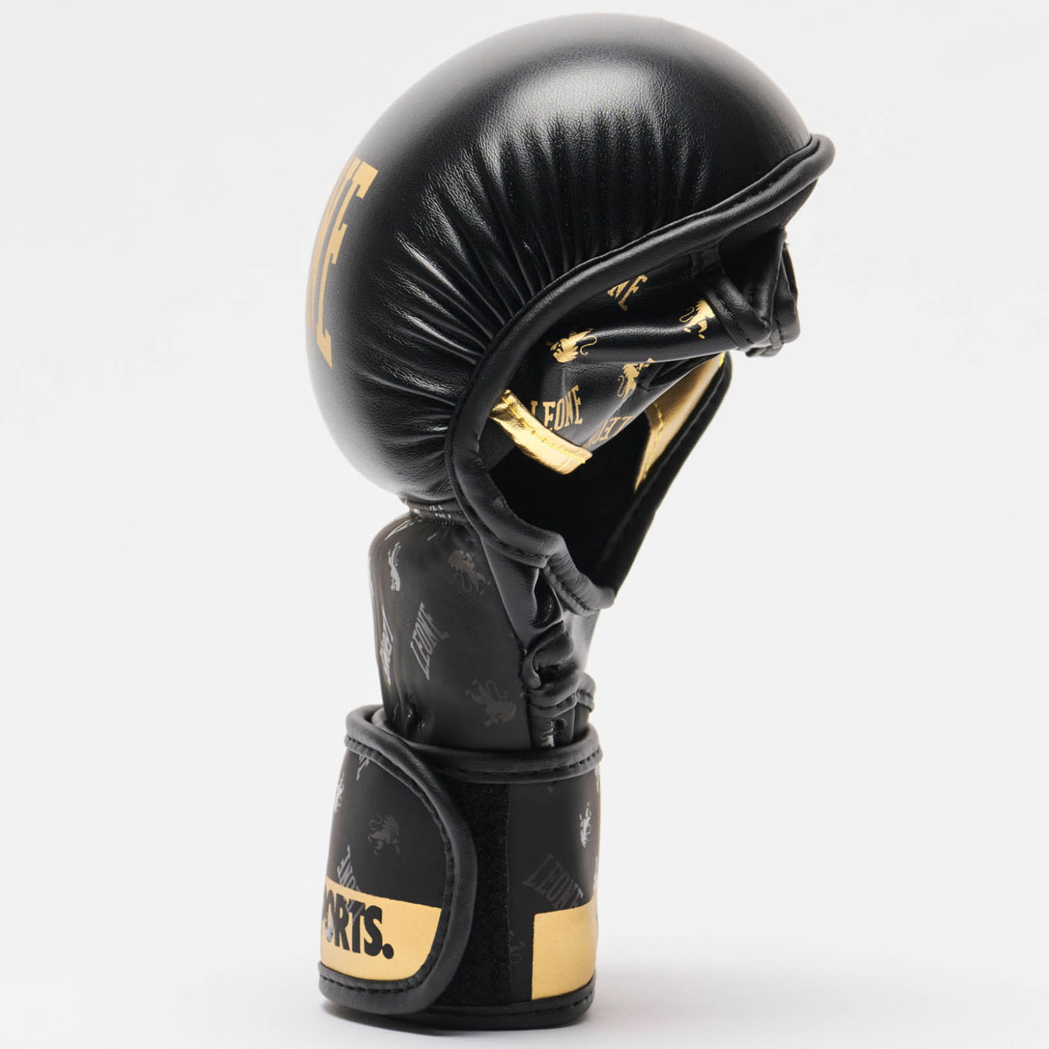 LEONE MMA Sparring Gloves, DNA, GP144, black-gold, L