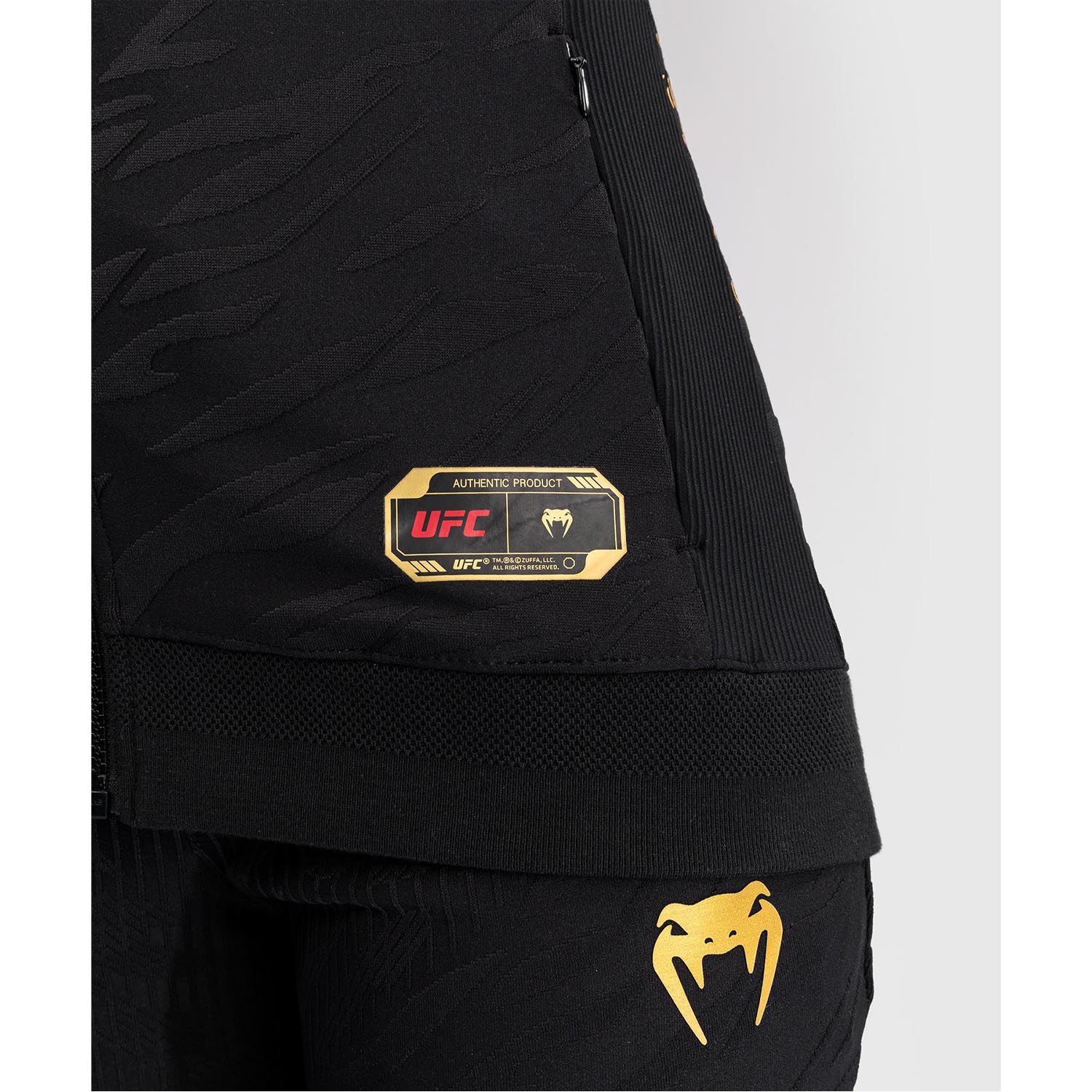 VENUM Zip Hoody, Women, UFC Fusion Authentic Fight Night Champion, black-gold, L
