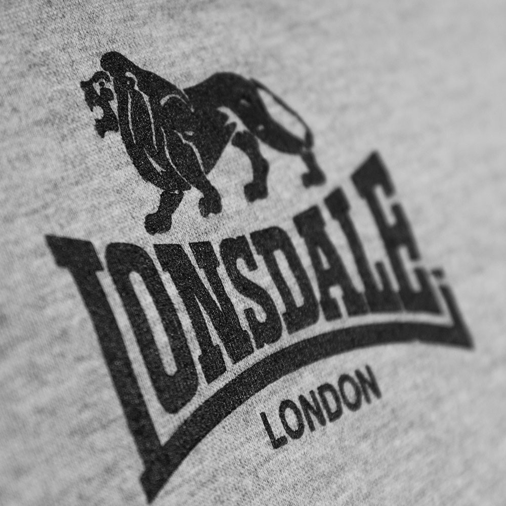 Lonsdale T-Shirt, Logo, grey XXXL