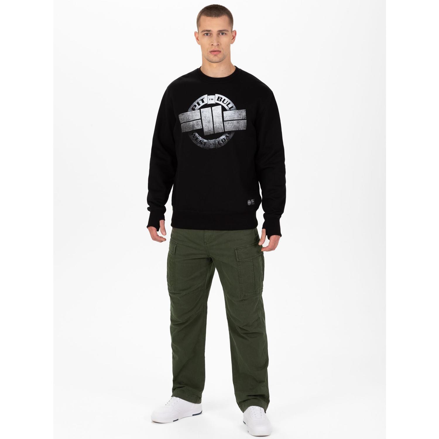 Pit Bull West Coast Sweater, Steel Logo X, black, L