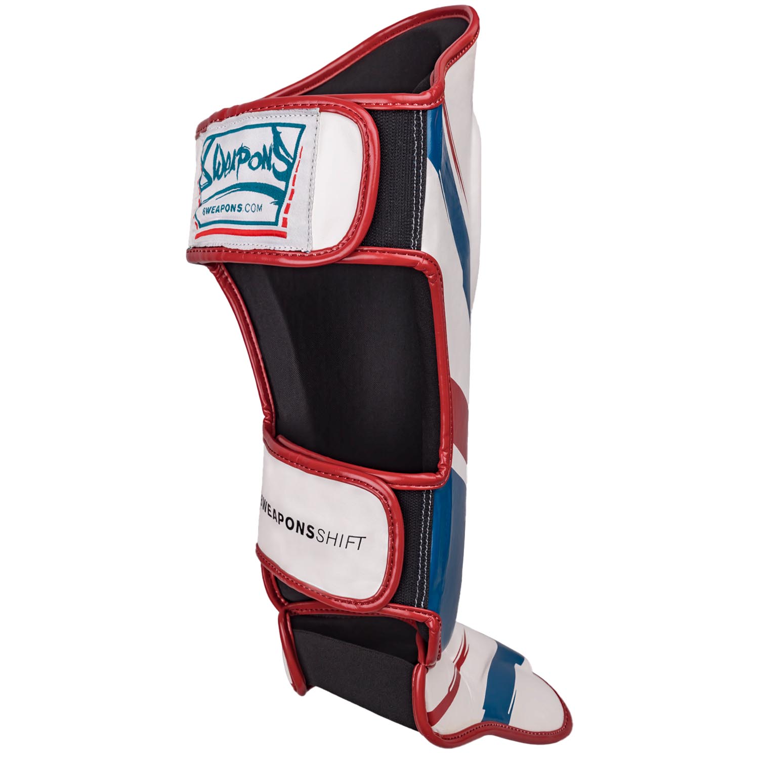 8 WEAPONS Shin Guards, Shift, white-navy-red, XL