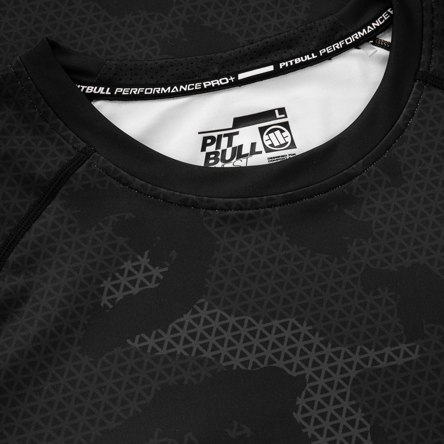 Pit Bull West Coast Rashguard, S/S, Net Camo 2, schwarz-camo, XXXL