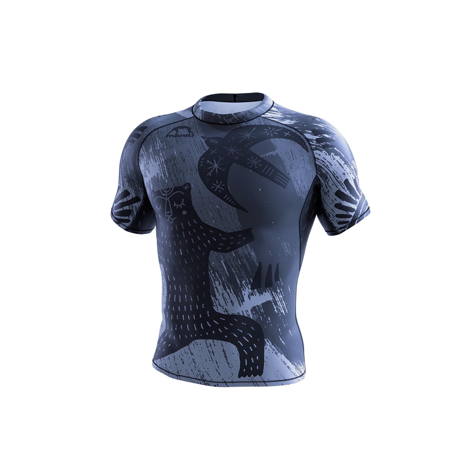 MANTO Rashguard, S/S, Livings, grey, XL