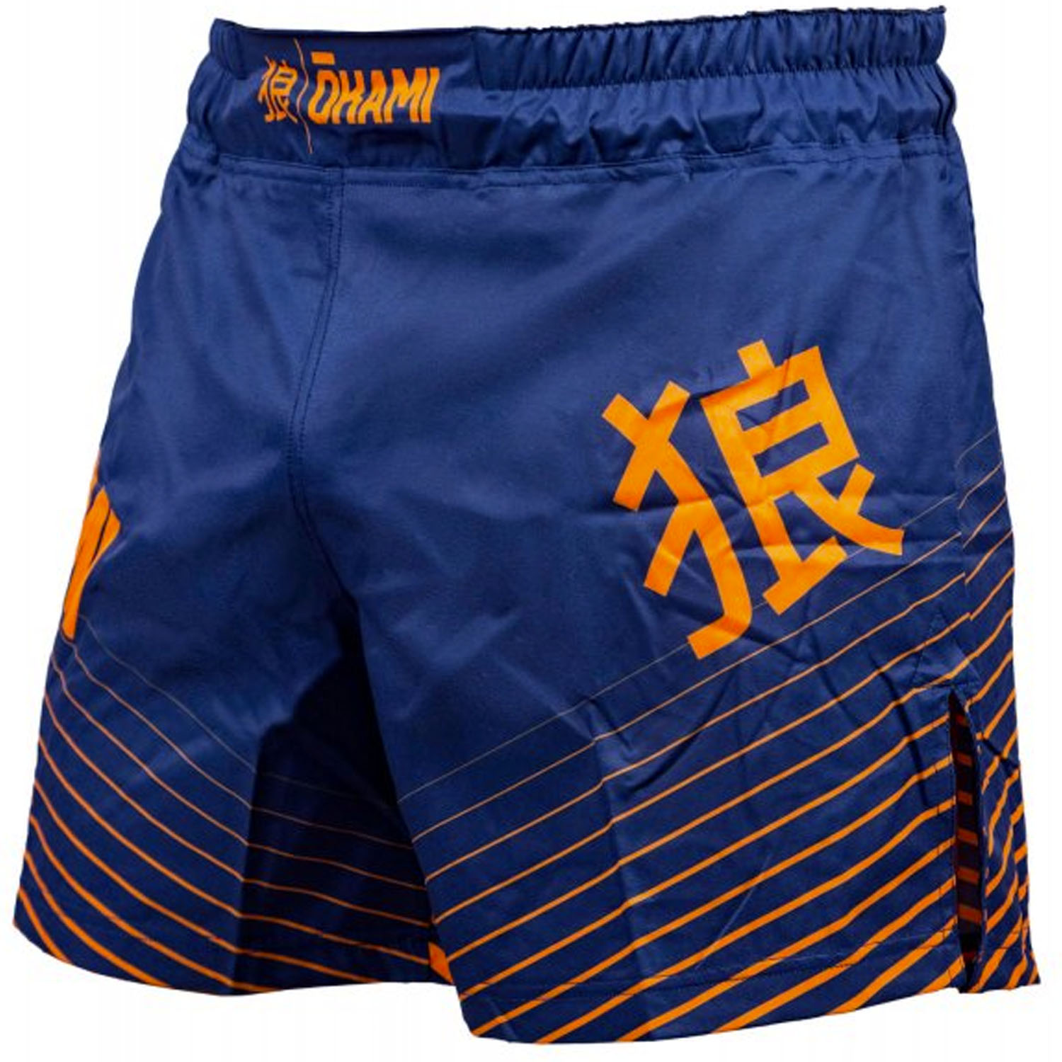 OKAMI MMA Fight Shorts, Big Kanji, navy, L
