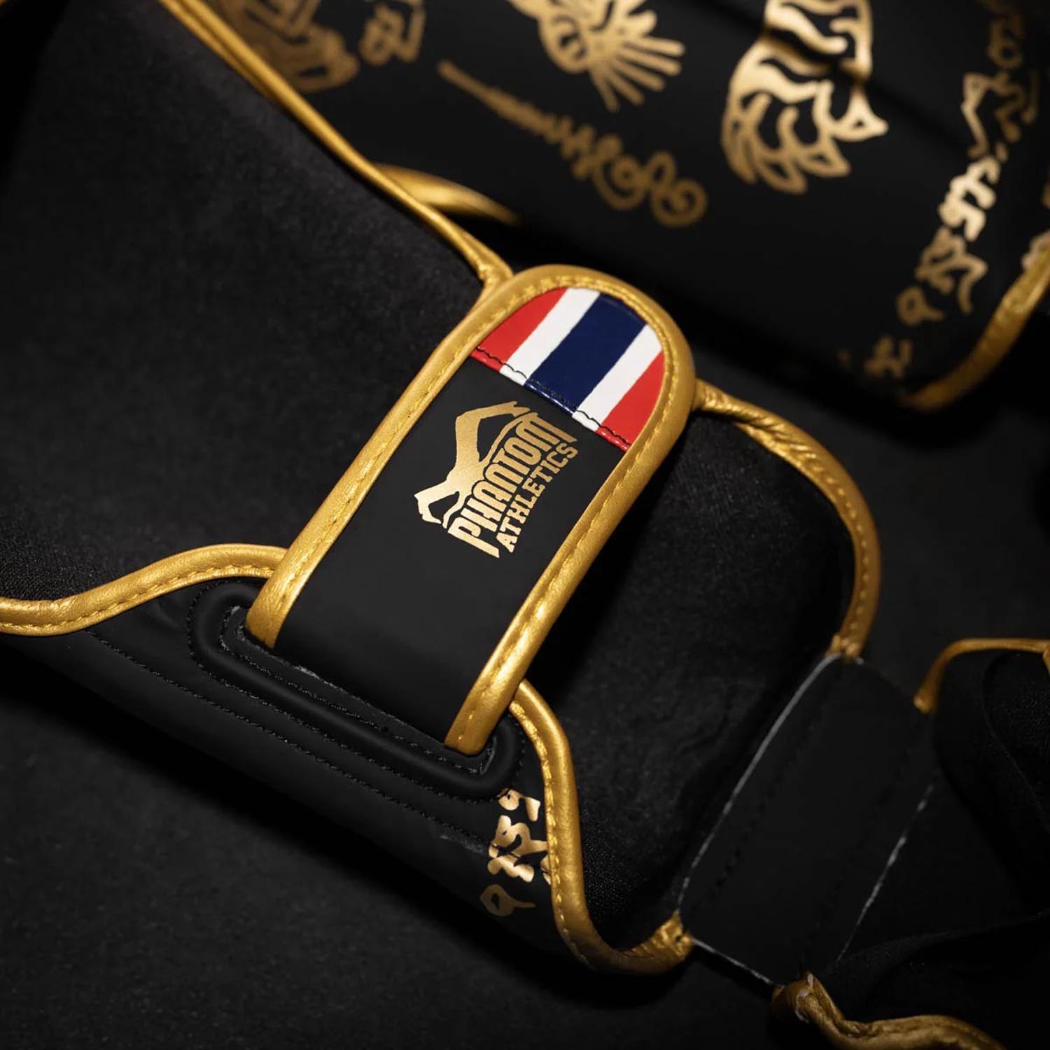 Phantom Athletics Shin Guard, Muay Thai, black-gold, L/XL