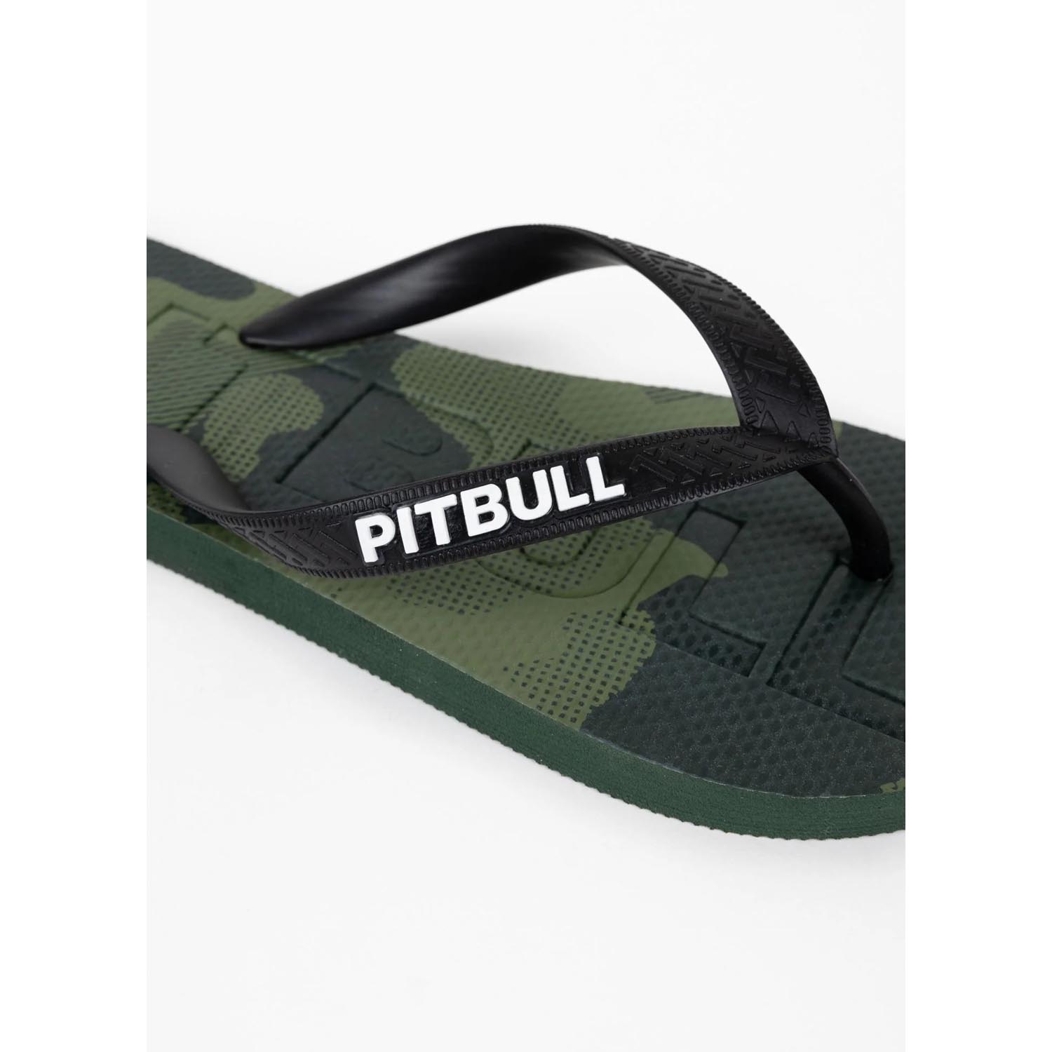 Pit Bull West Coast Flip Flops, Pitbull, green-black-camo, 46