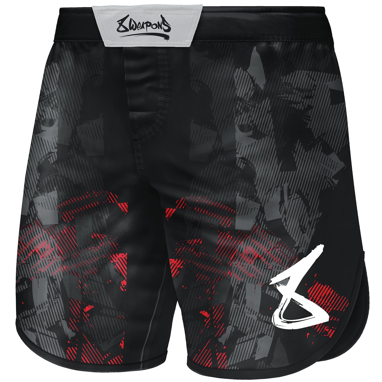 8 WEAPONS Fight Shorts, Hit 2.0, black-red, S