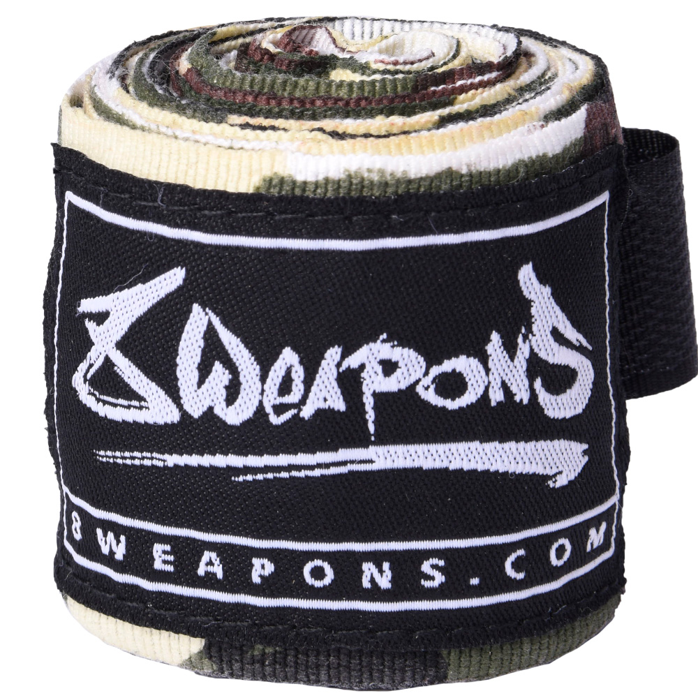 8 WEAPONS Hand Wraps, semi-elastic, 3.5 m, camo