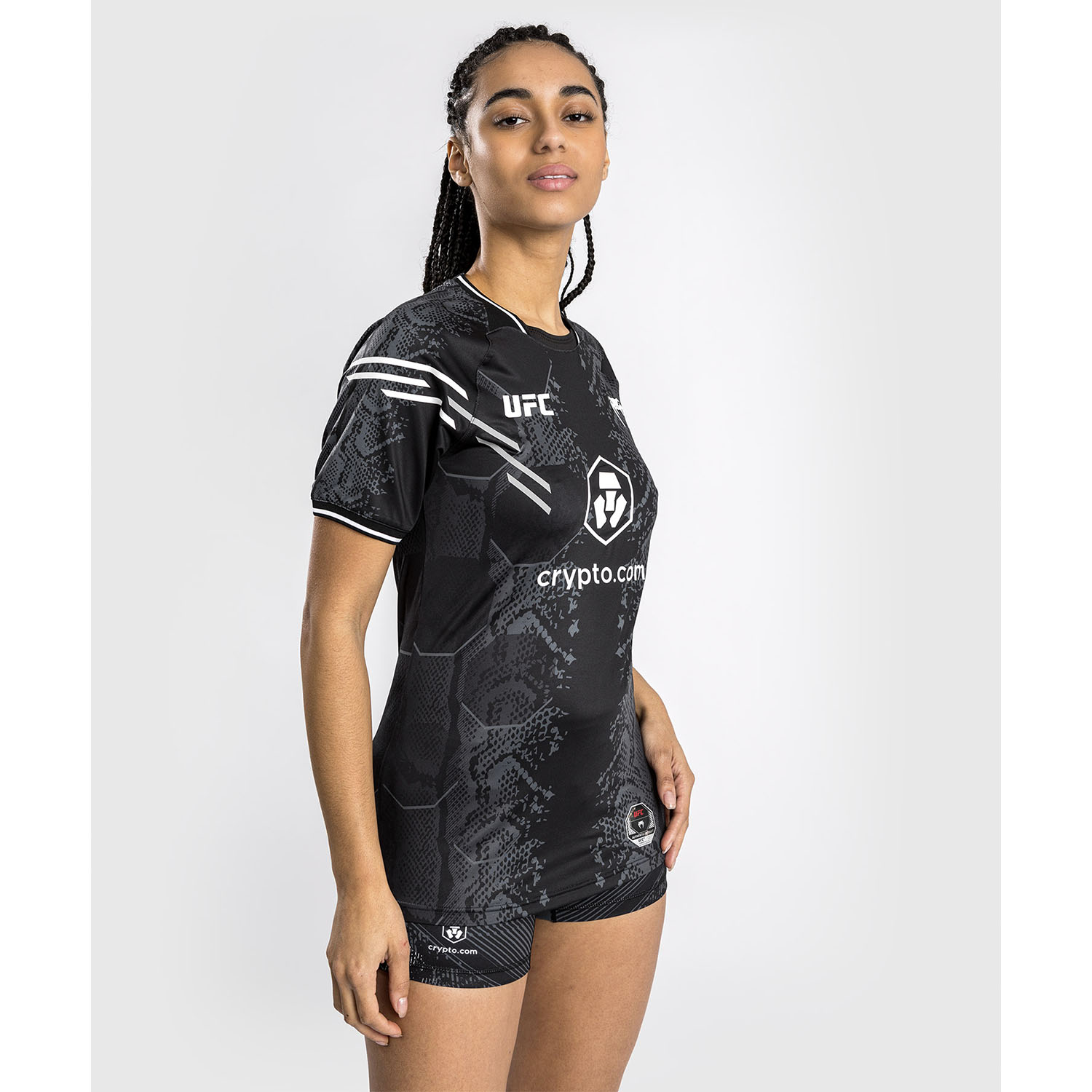 VENUM Dry Tech T-Shirt, Damen, UFC Fight Night, Adrenaline, schwarz, L