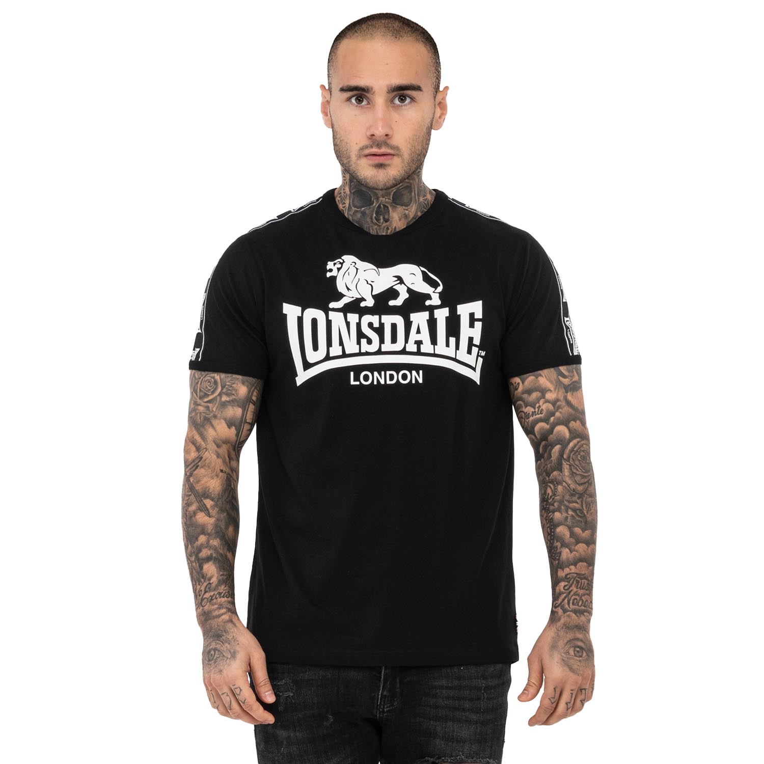 Lonsdale T-Shirt, Stour, schwarz, S