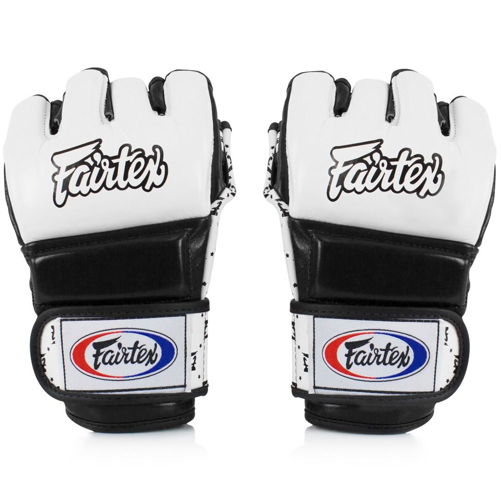 Fairtex MMA Gloves, FGV17, white-black, L