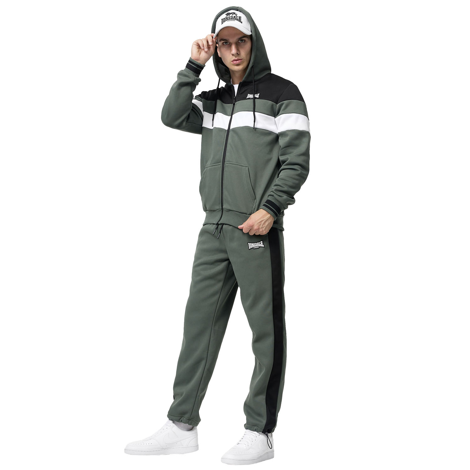 Lonsdale Jogging Suit, Ardnarff, olive, XXL