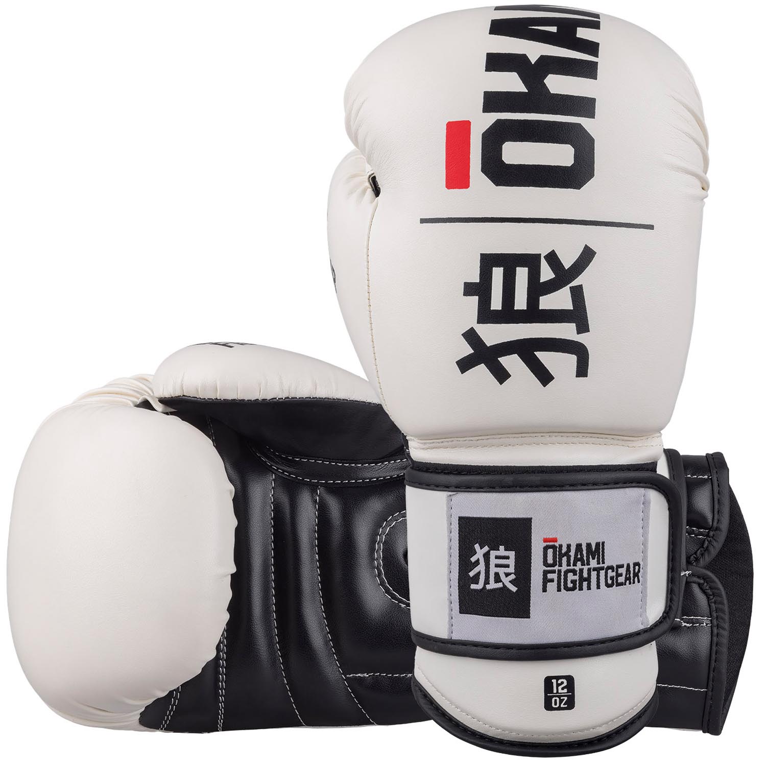 OKAMI Boxing Gloves, Rumble, white-black