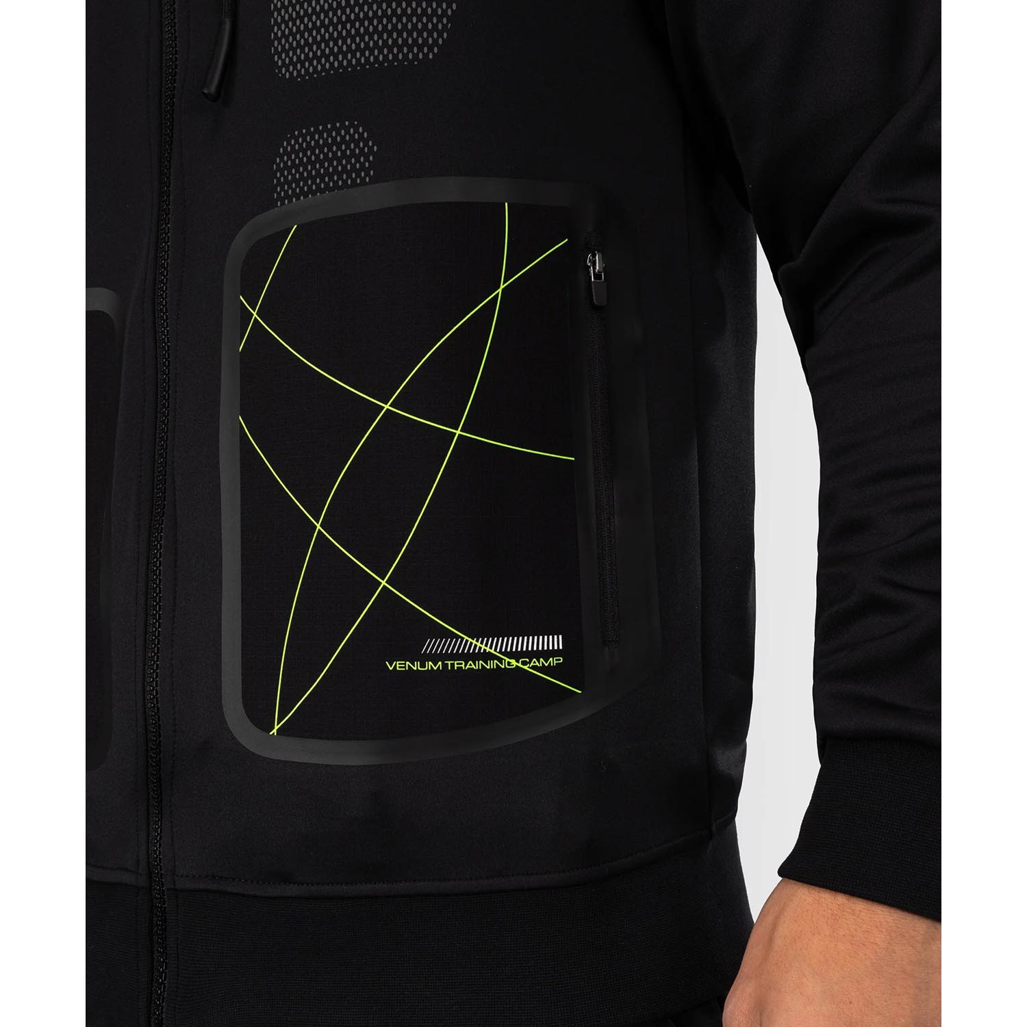 VENUM Zip Hoody, Training Camp 4.0, black-neon green, XXL