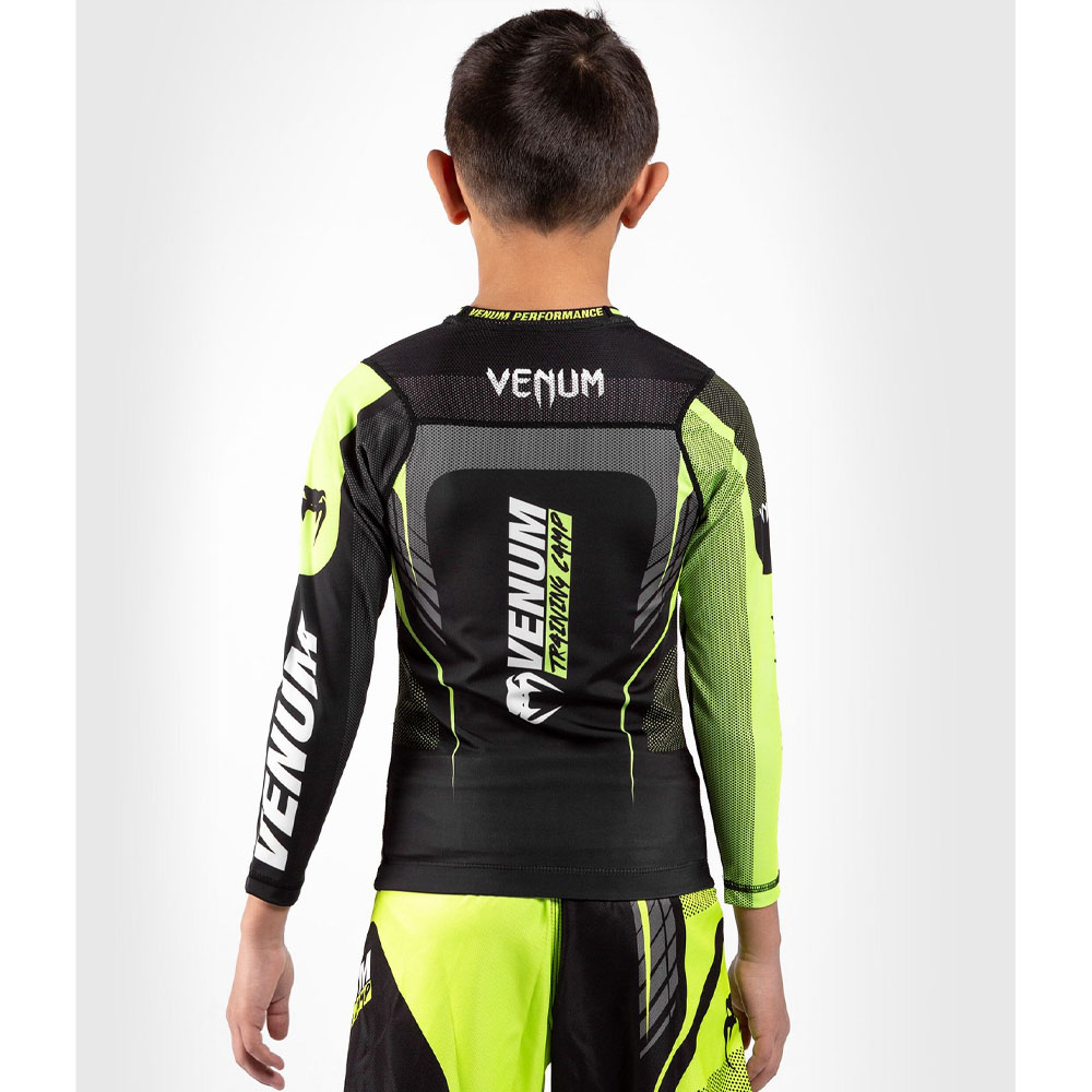 VENUM Rashguard, L/S, Kids, Training Camp 3.0, black-green, 12 Y