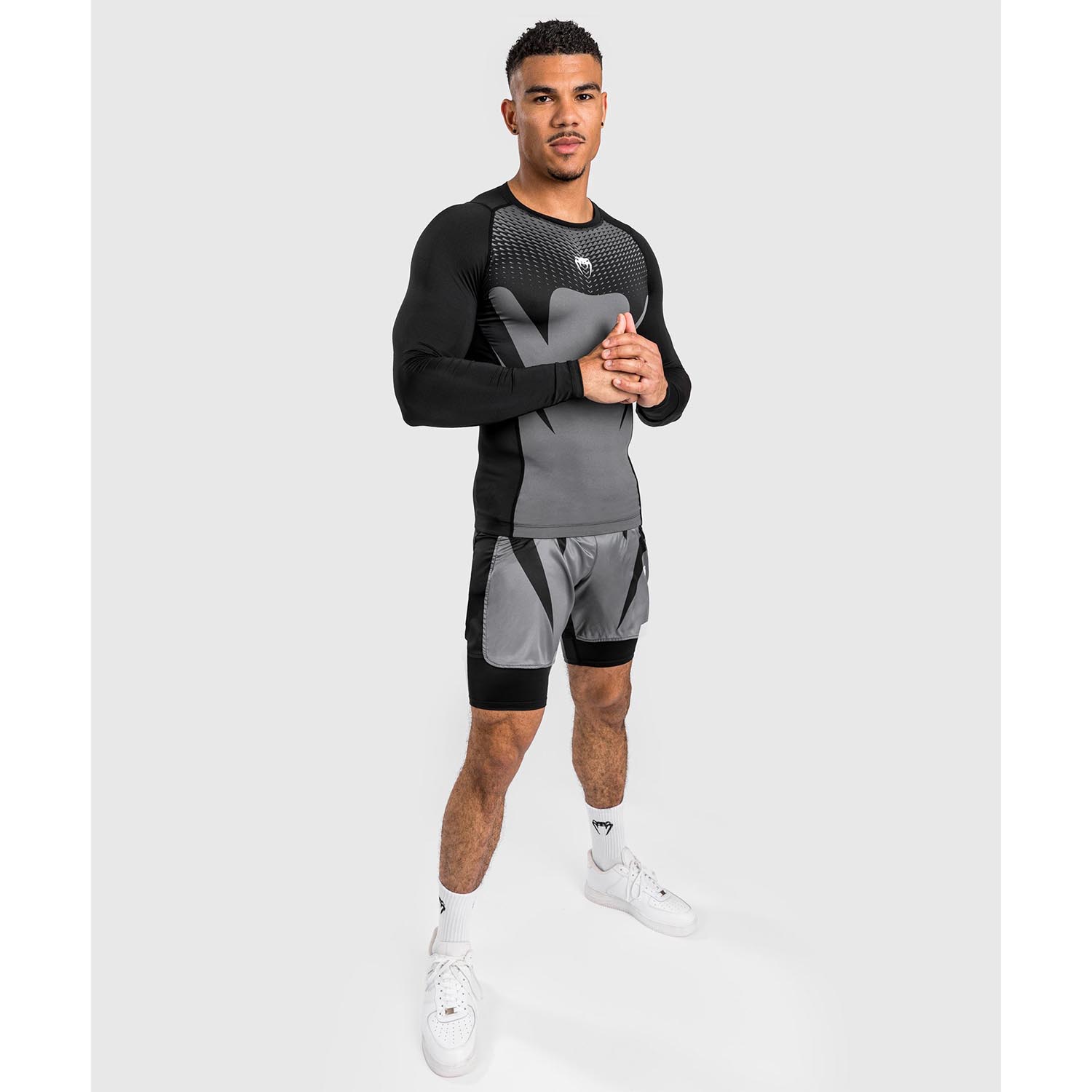 VENUM Rashguard, L/S, Attack, black-grey, S