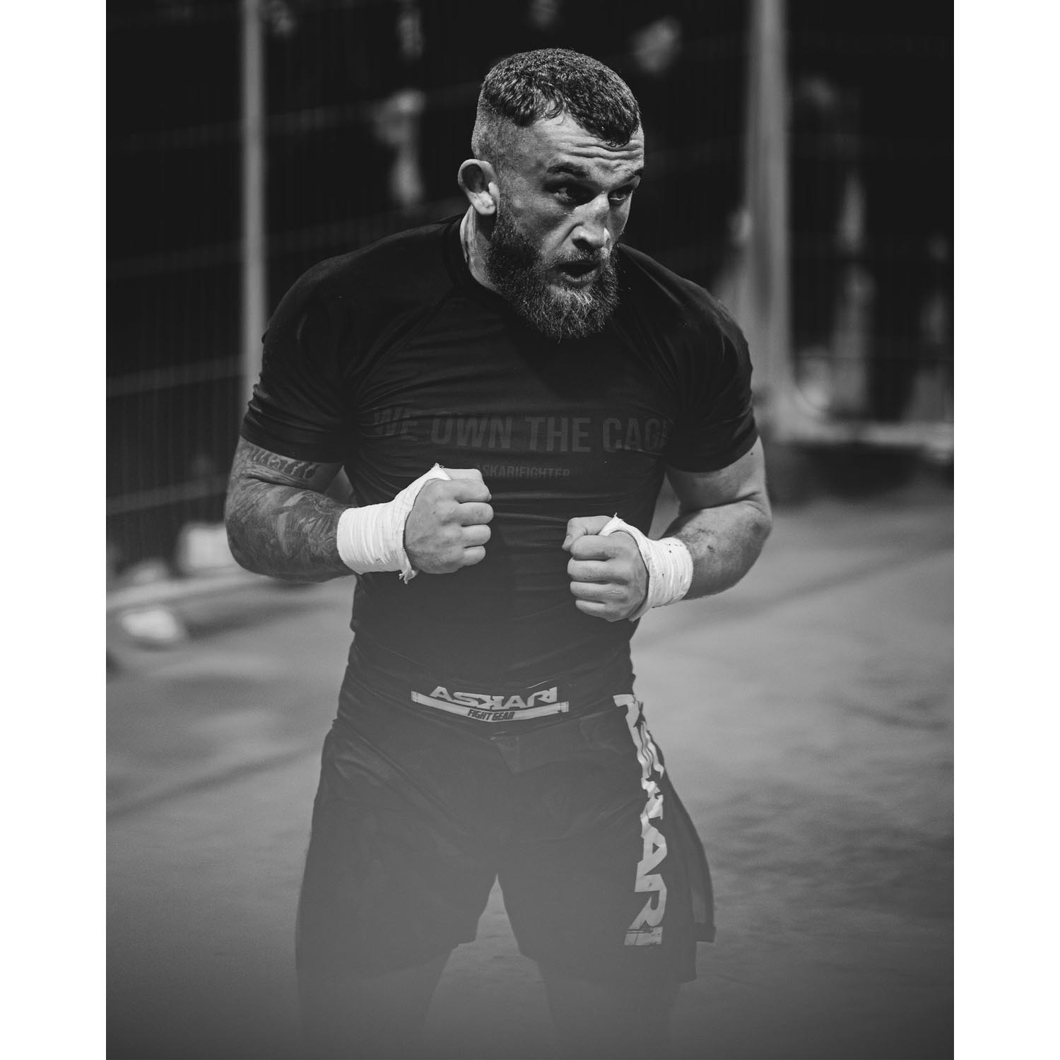 ASKARI Rashguard, S/S, We Own The Cage, black, XXL