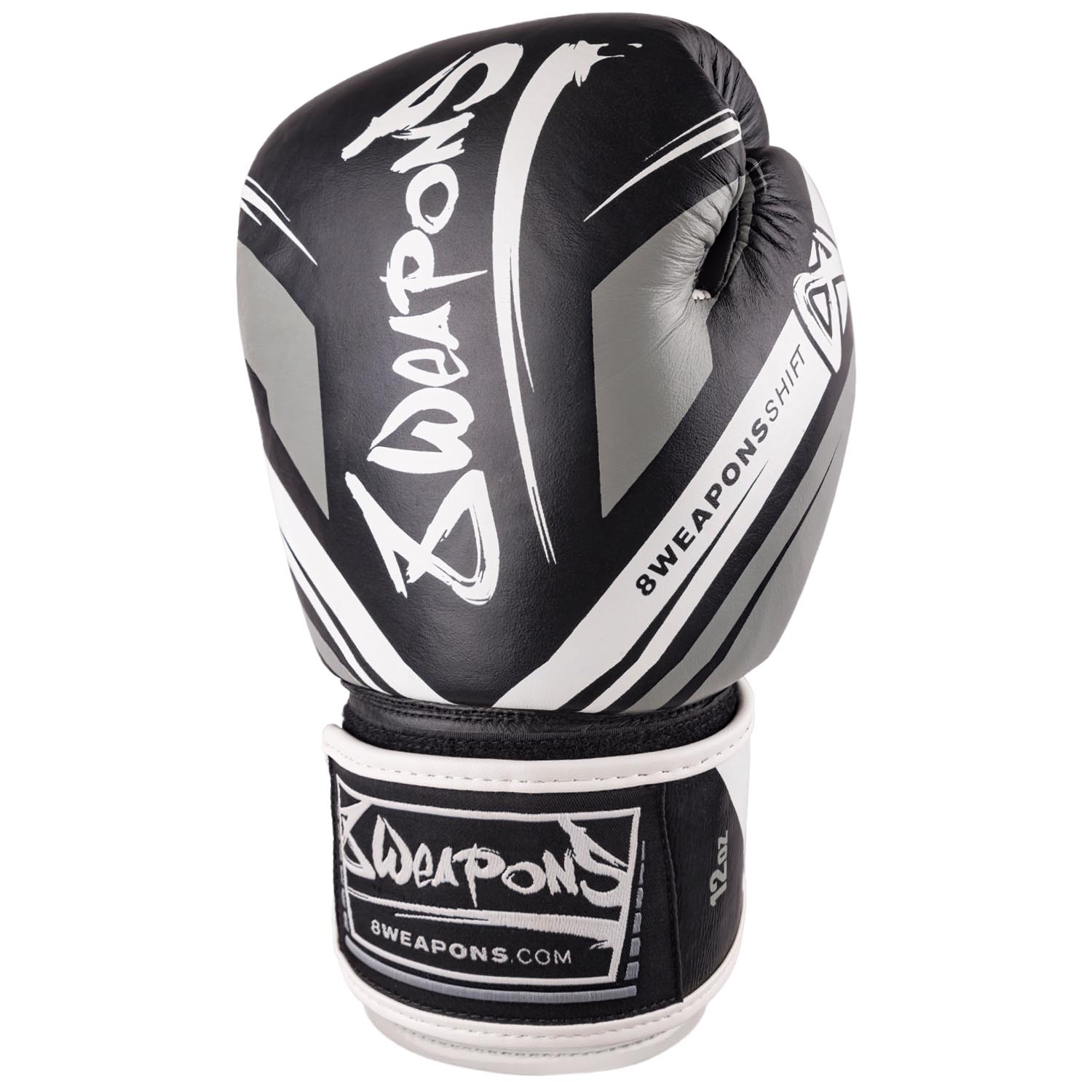8 WEAPONS Boxing Gloves, Shift, black-white, 16 Oz
