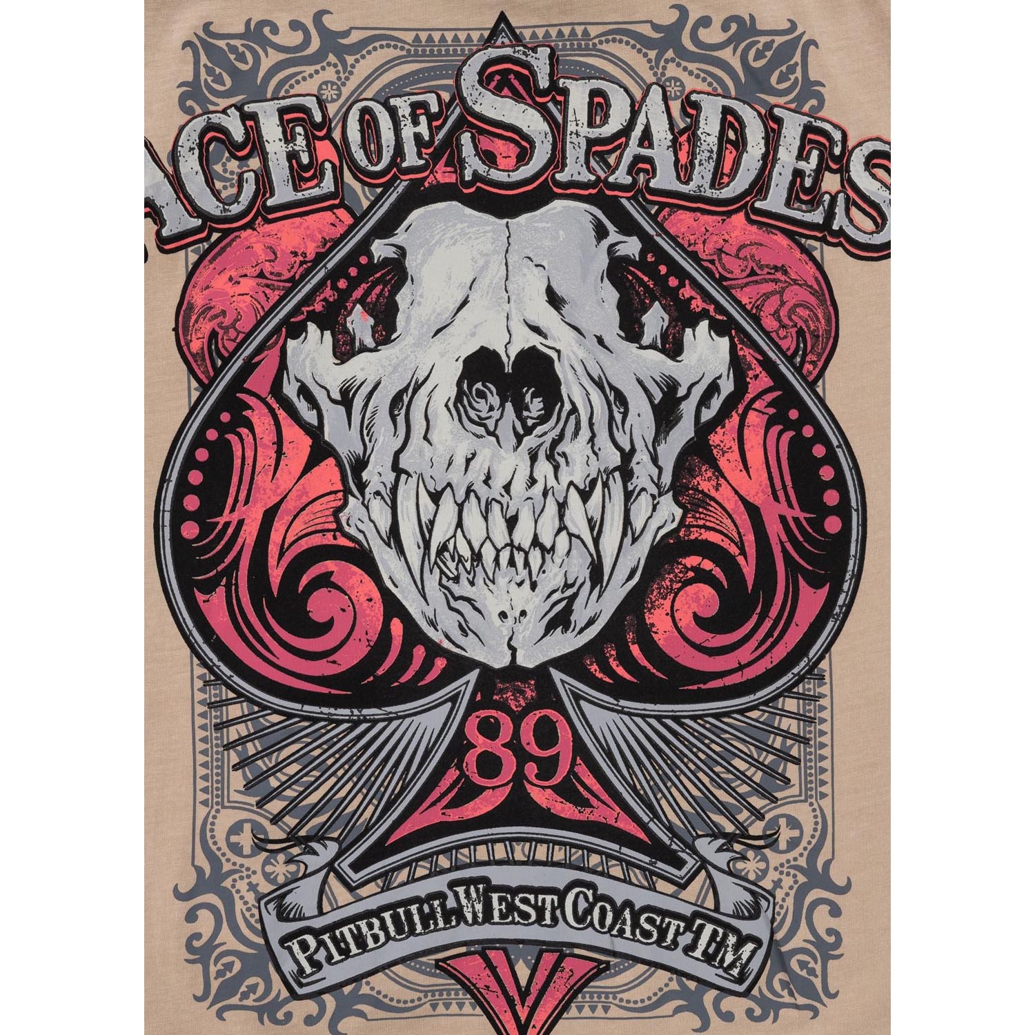 Pit Bull West Coast T-Shirt, Ace Of Spades 2, sand, XXXL