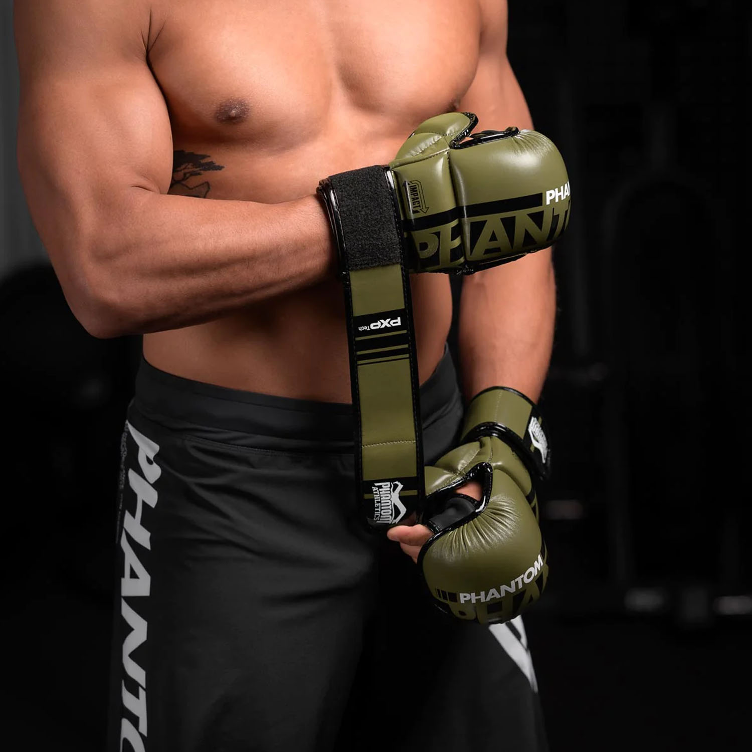Phantom Athletics MMA Sparring Handschuhe, Apex, olive, S/M